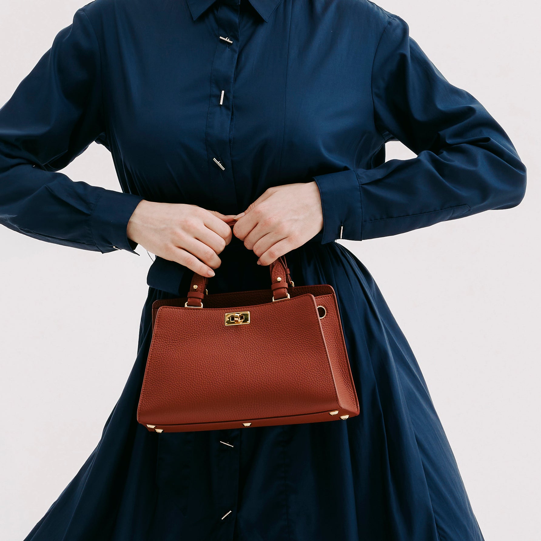 TROCADERO MINI LEDERHANDTASCHE BRIQUE ROUGE
