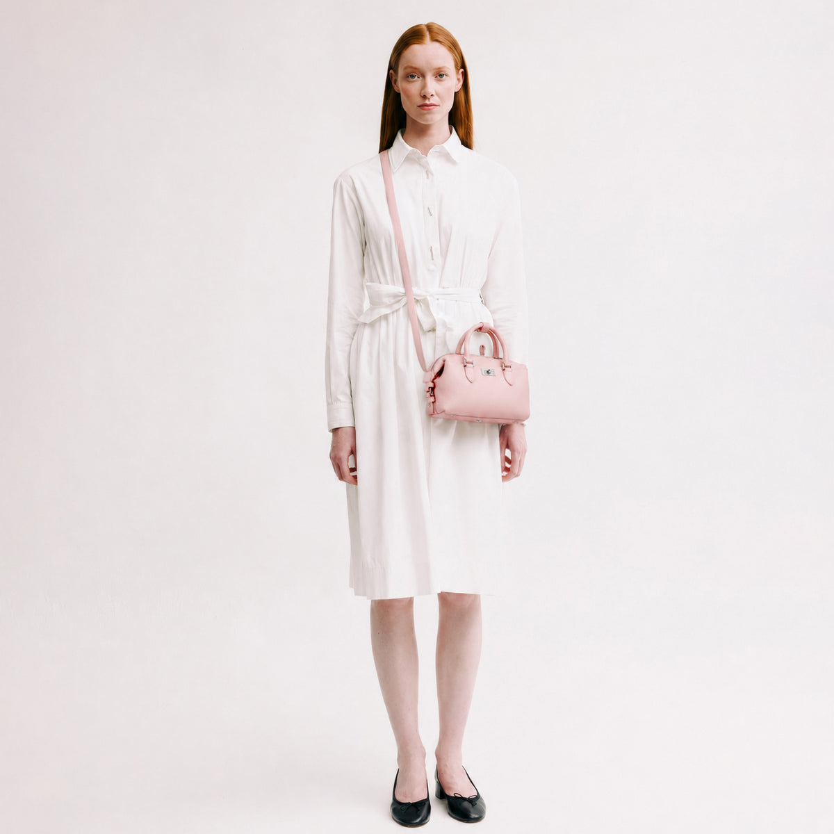 MONTPARNASSE NANO DUFFLE LEDERTASCHE HELLROSA