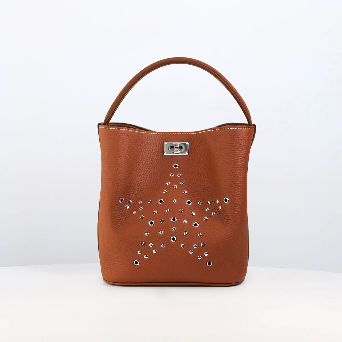 ODEON MINI GOLD LEDER-BUCKET-TASCHE HOPE