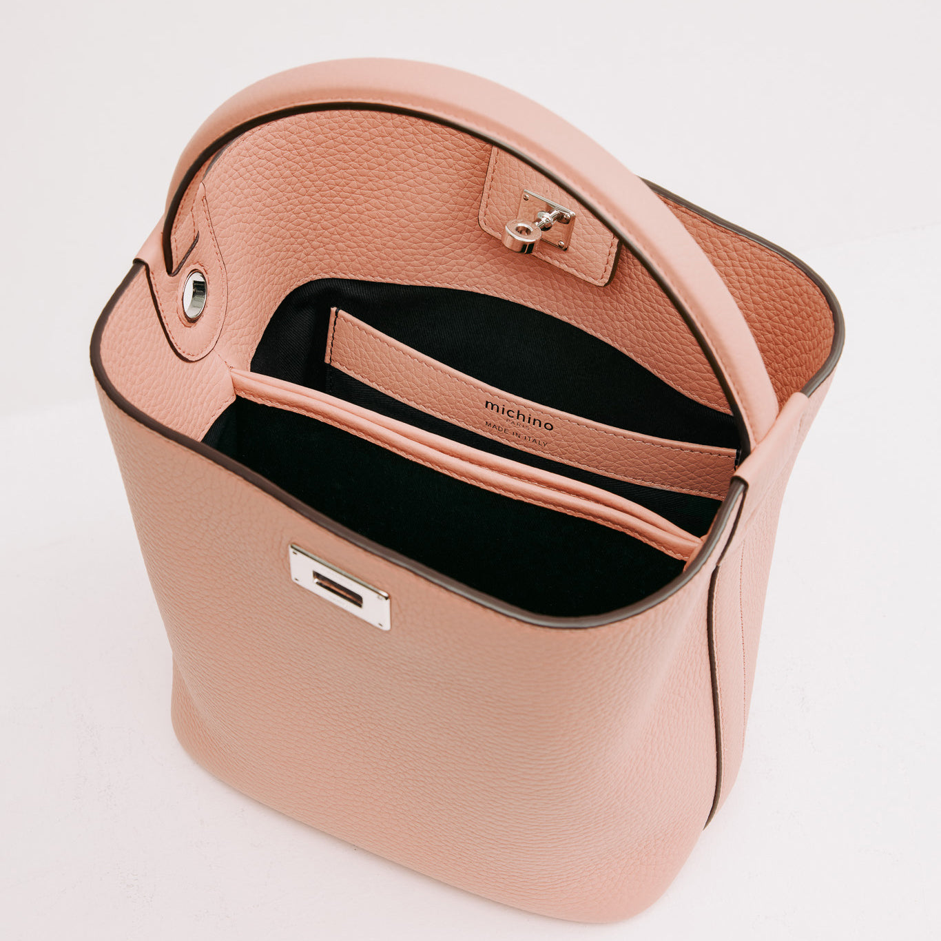 ODEON MINI LEDER-BUCKET-BAG TERRACOTTA