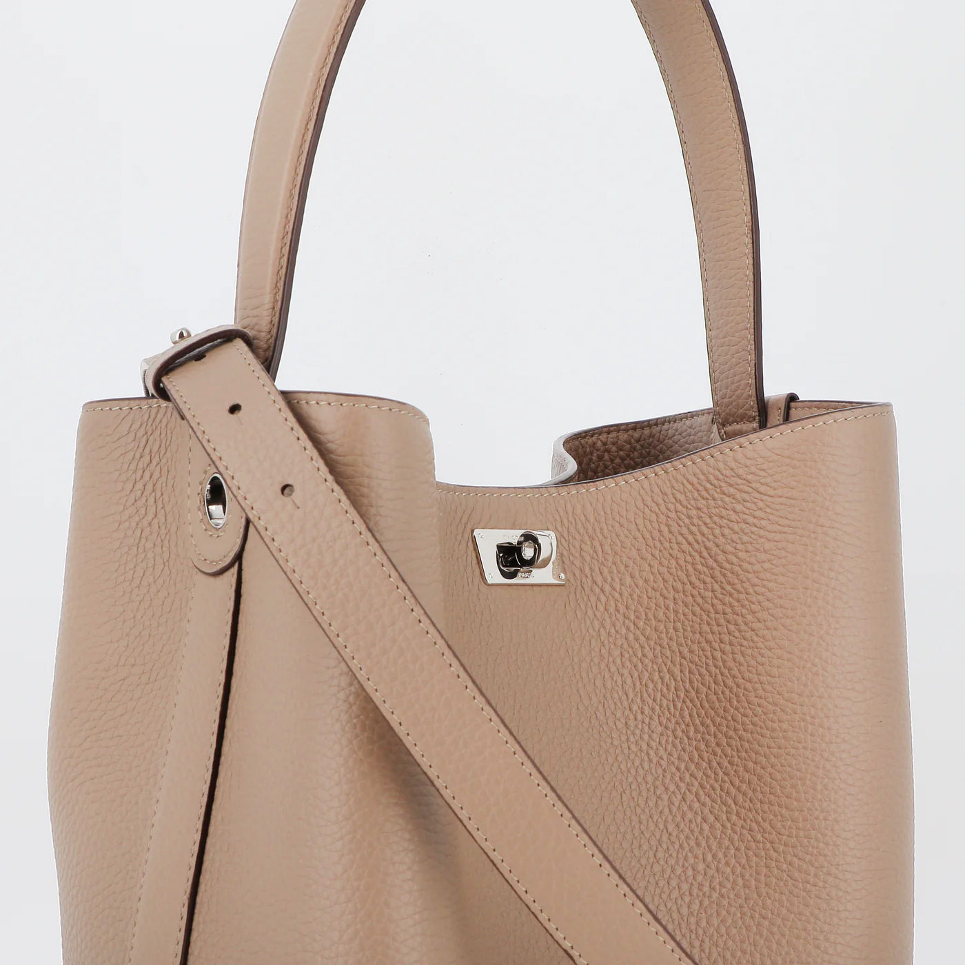 SAC SEAU EN CUIR ODÉON PM TOURTERELLE