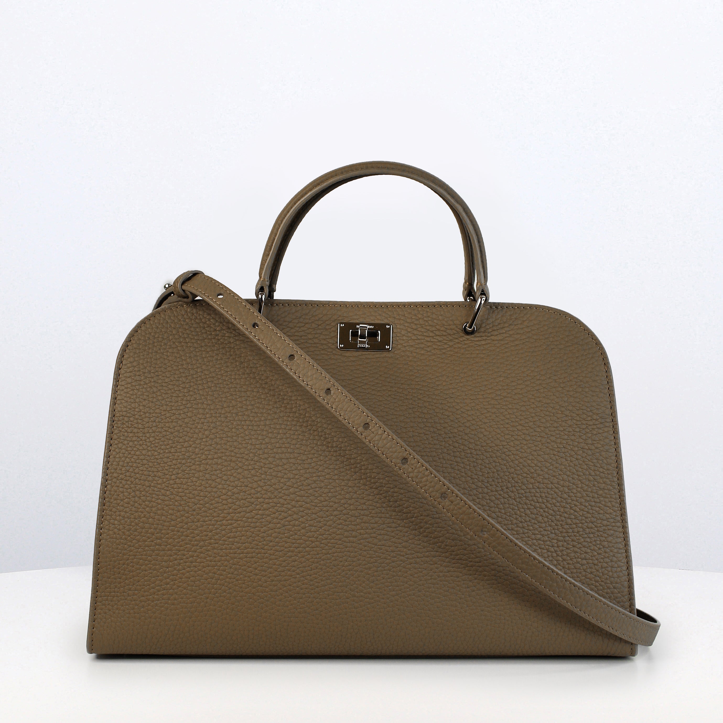 SAC À MAIN EN CUIR OPÉRA PM TAUPE