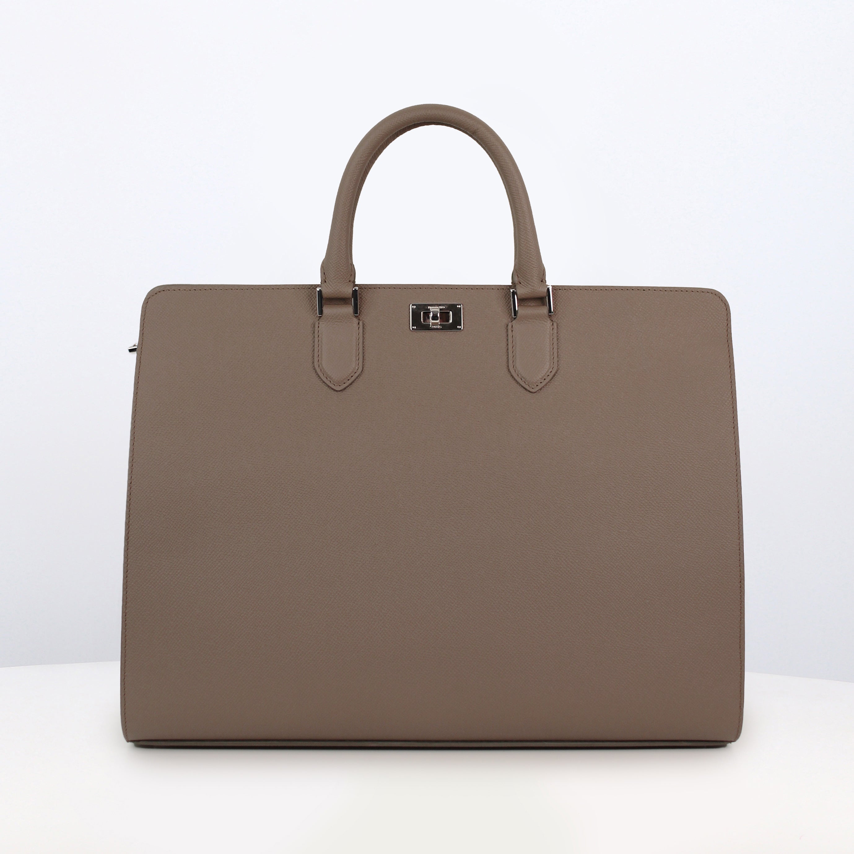 "Archive Event" PORTE-DOCUMENTS EN CUIR HAUSSMANN TAUPE