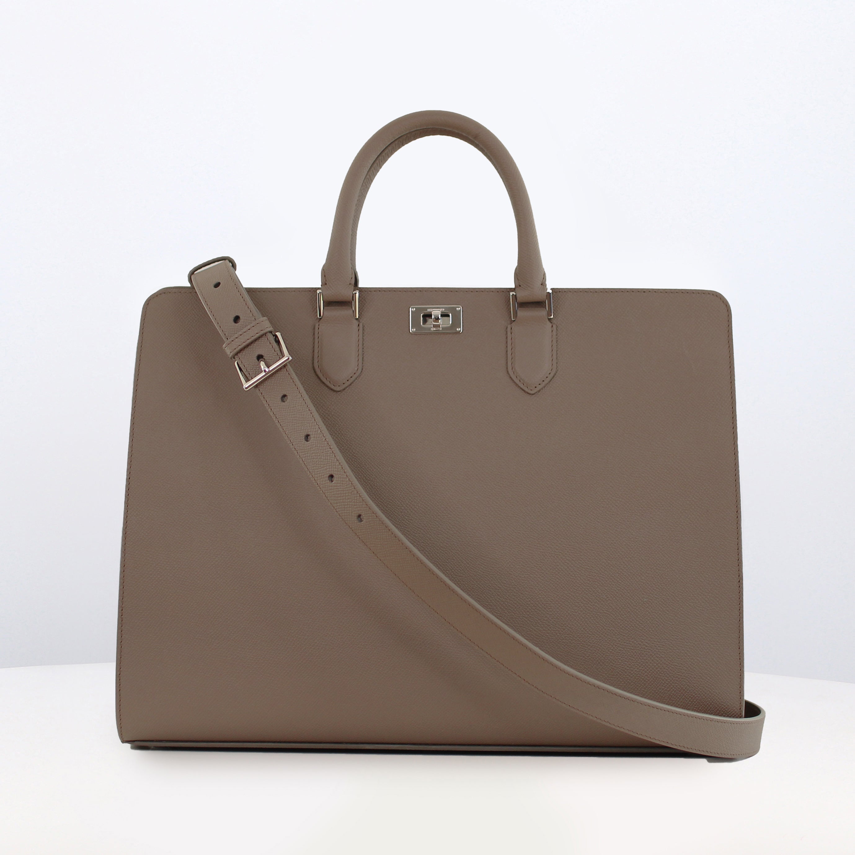 "Archive Event" PORTE-DOCUMENTS EN CUIR HAUSSMANN TAUPE