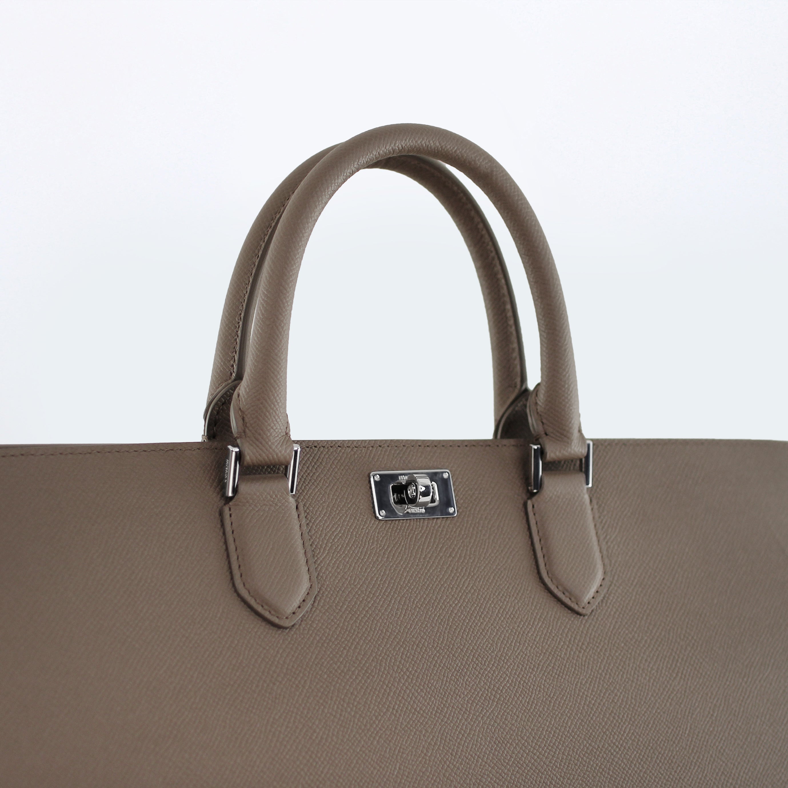 "Archive Event" PORTE-DOCUMENTS EN CUIR HAUSSMANN TAUPE