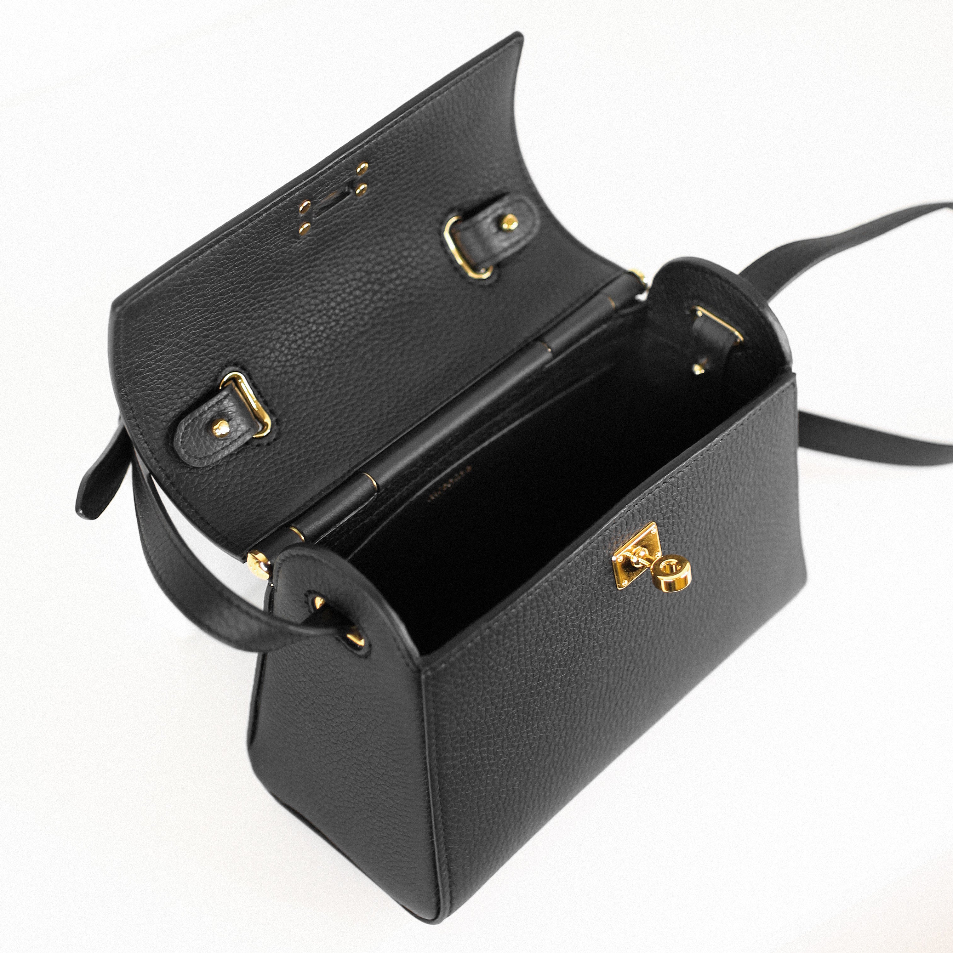 SAC À MAIN EN CUIR PALAIS ROYAL MINI NOIR