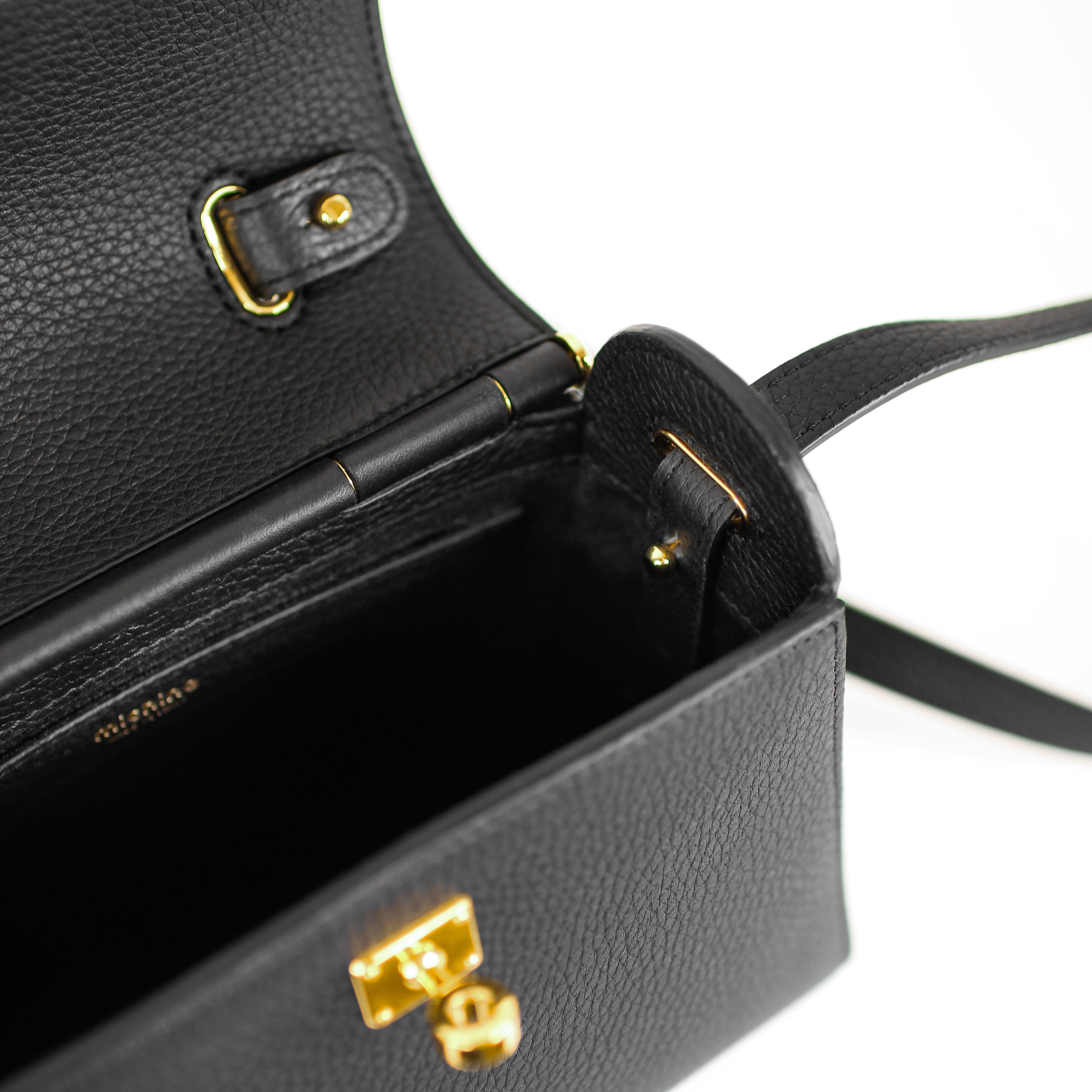 SAC À MAIN EN CUIR PALAIS ROYAL MINI NOIR