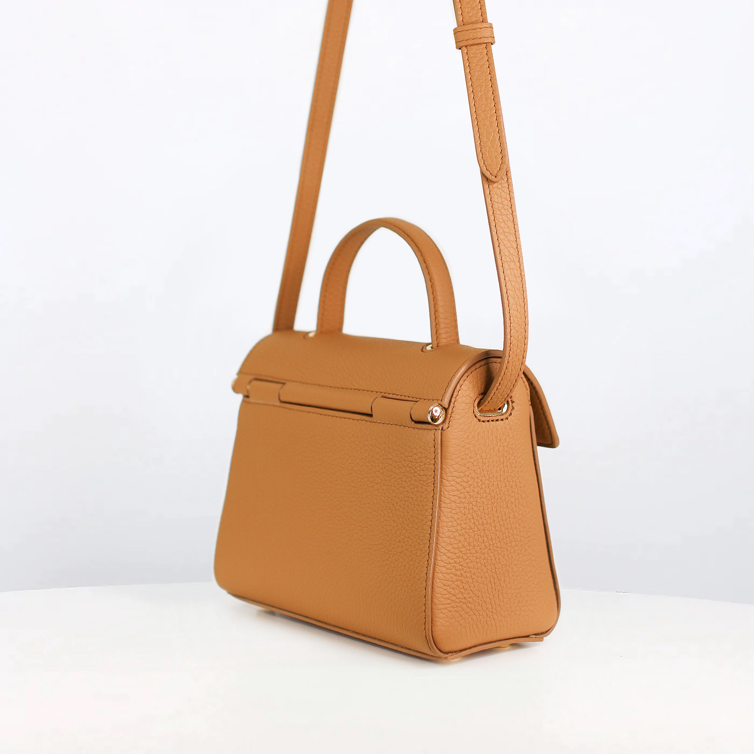 SAC À MAIN EN CUIR PALAIS ROYAL MINI CAMEL