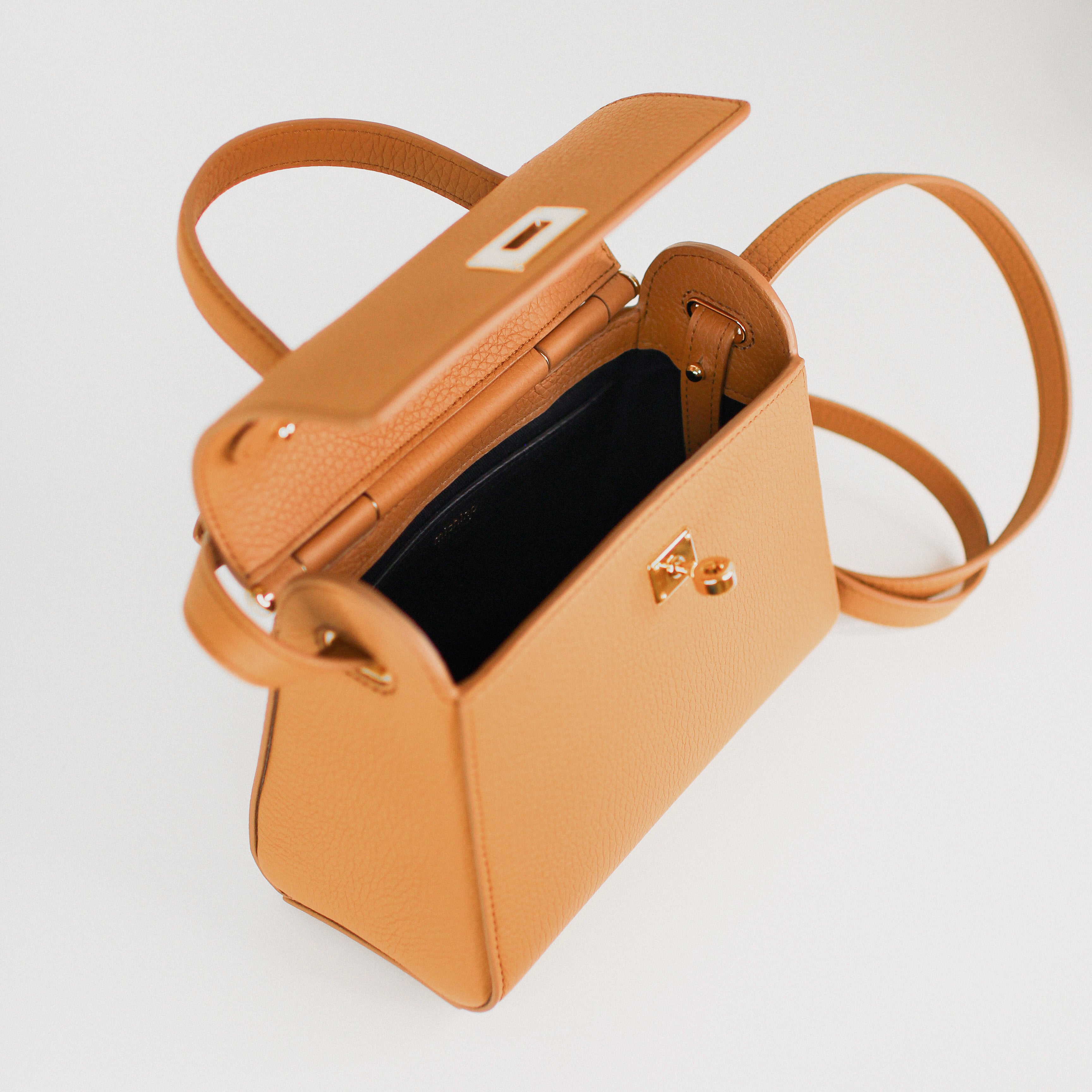 SAC À MAIN EN CUIR PALAIS ROYAL MINI CAMEL