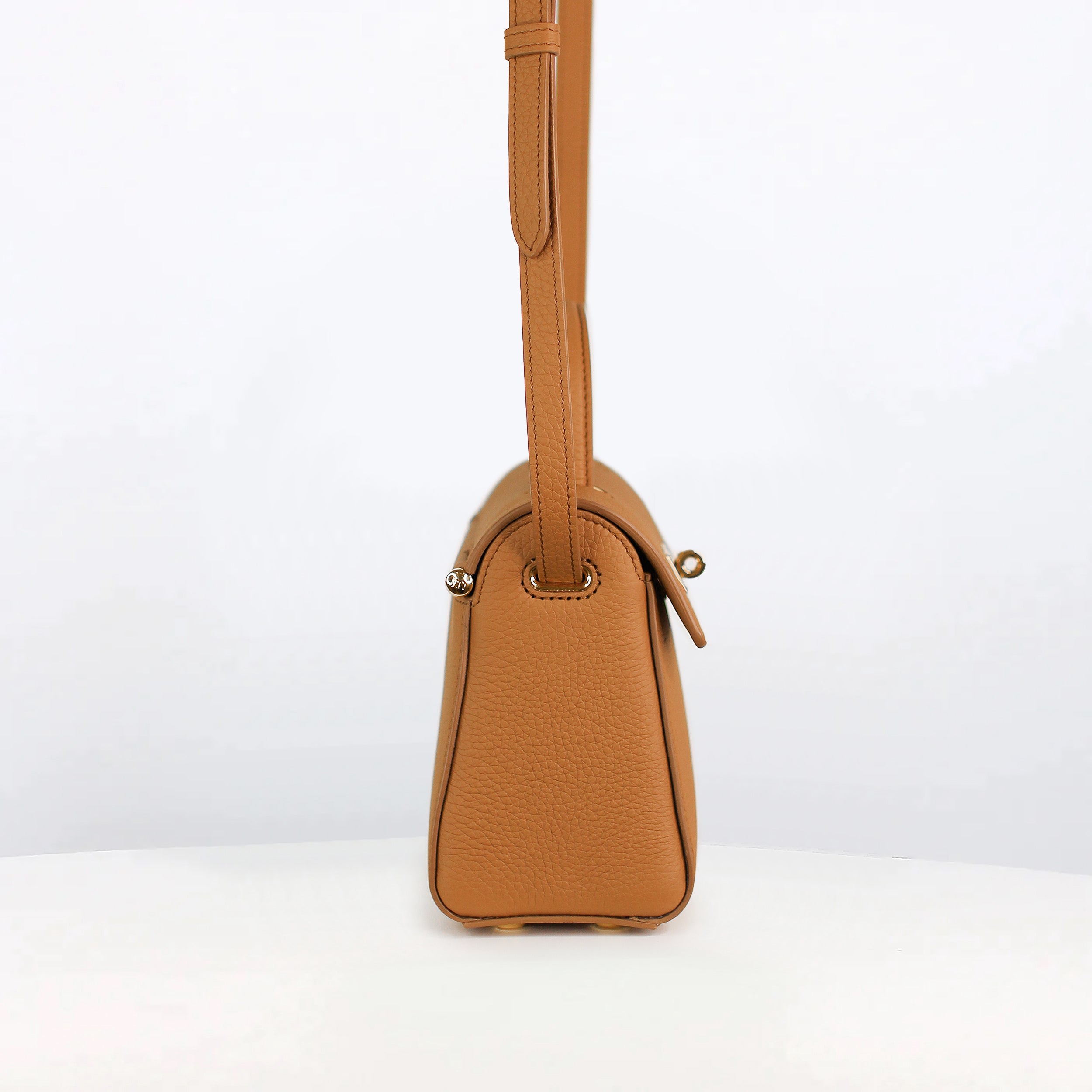 SAC À MAIN EN CUIR PALAIS ROYAL MINI CAMEL