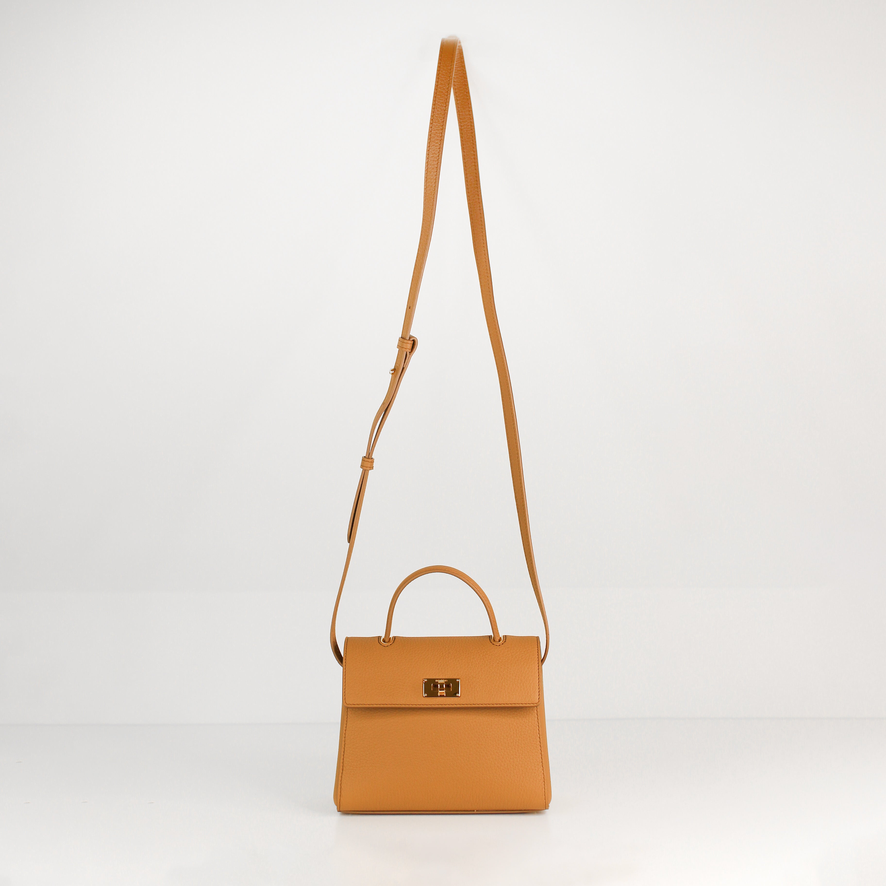 SAC À MAIN EN CUIR PALAIS ROYAL MINI CAMEL