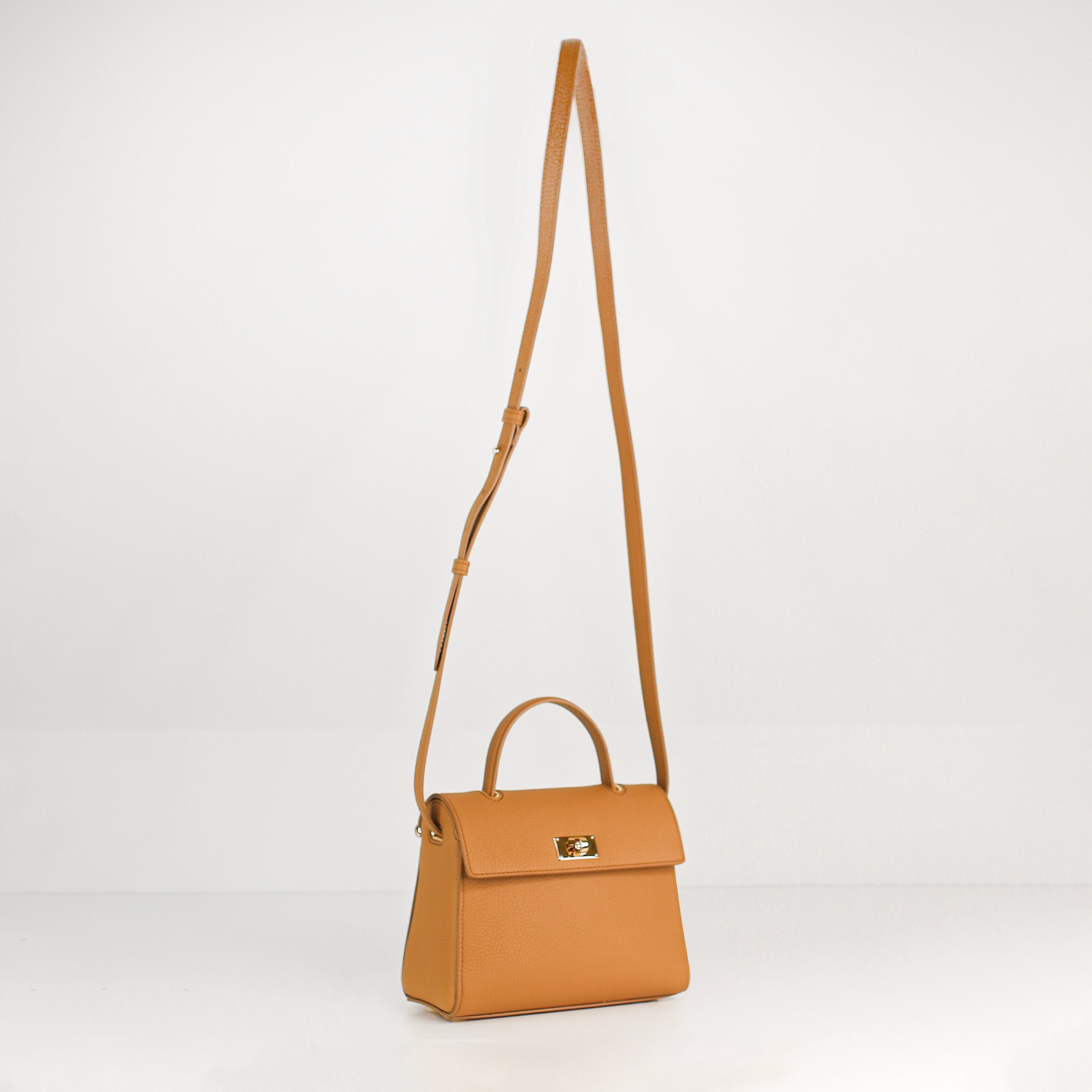 SAC À MAIN EN CUIR PALAIS ROYAL MINI CAMEL
