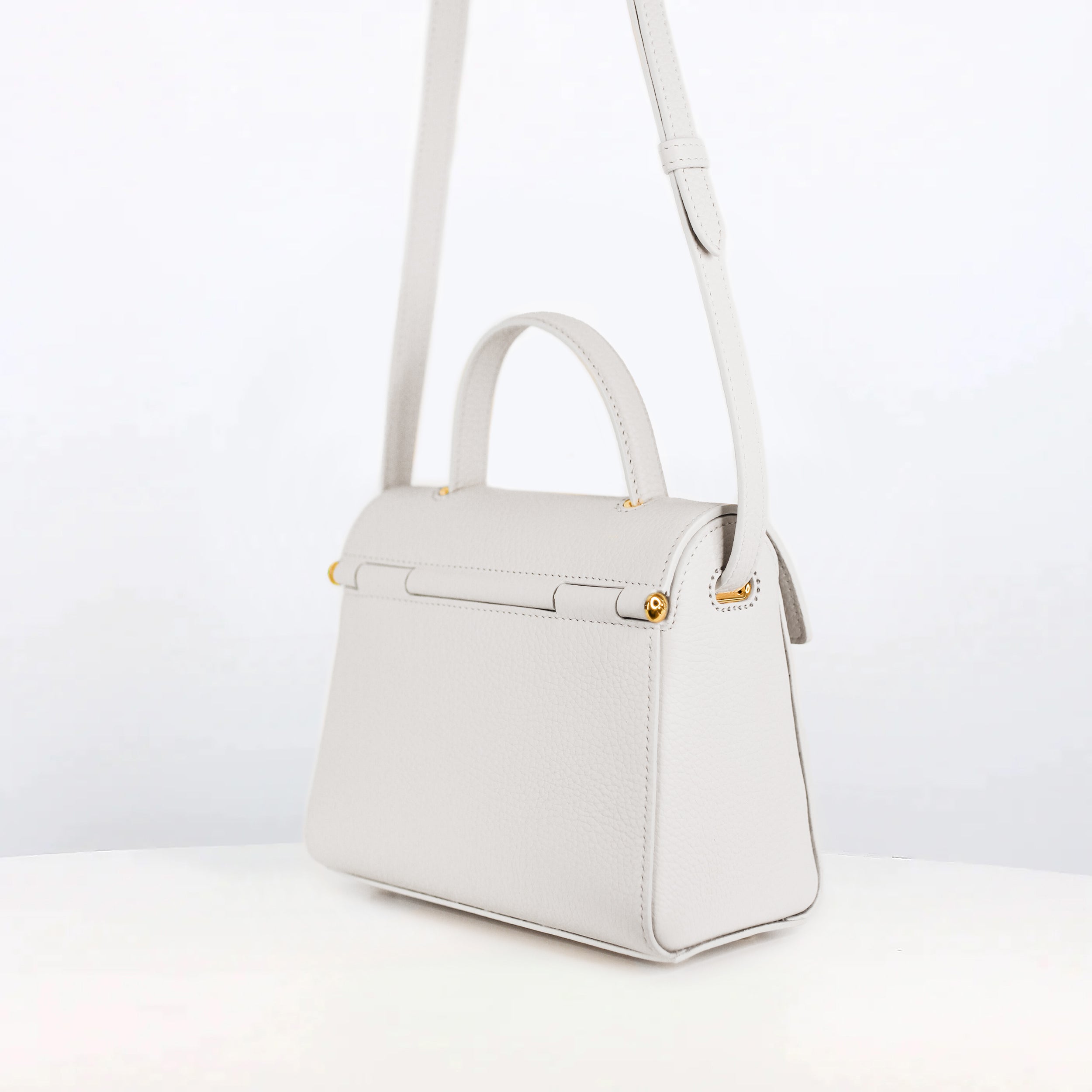 SAC À MAIN EN CUIR PALAIS ROYAL MINI CRAIE