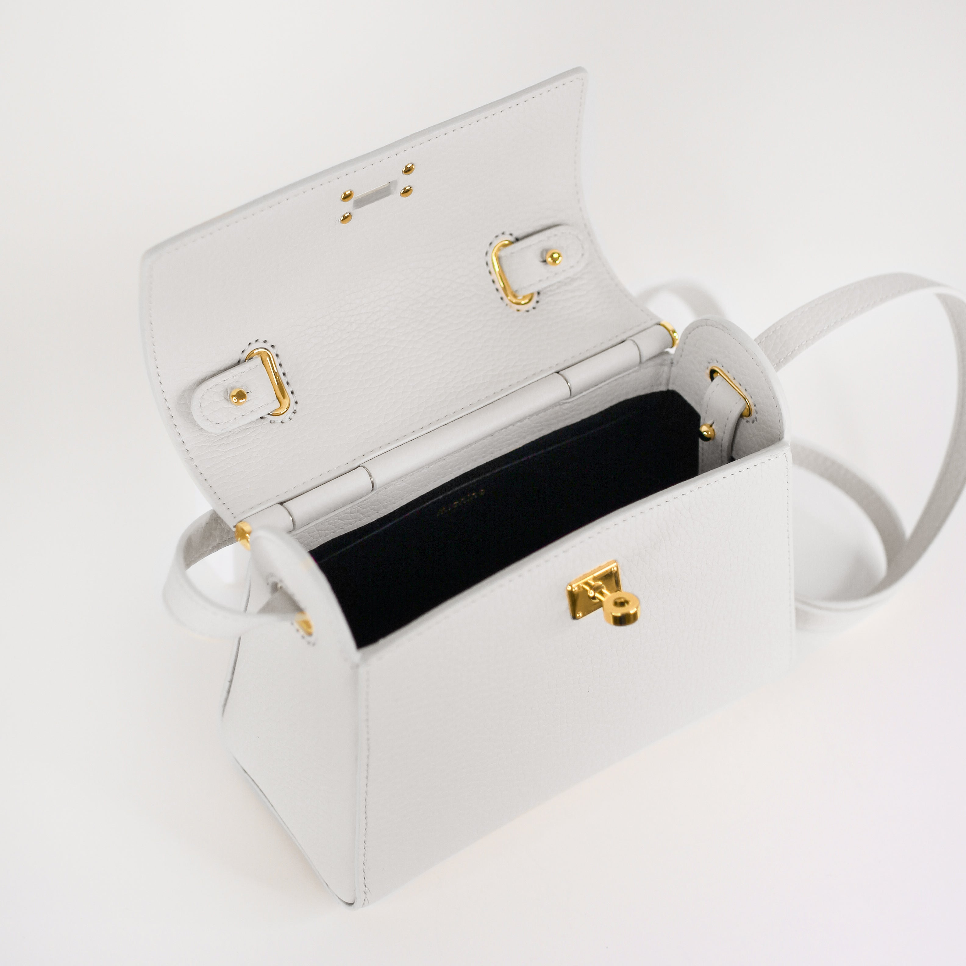SAC À MAIN EN CUIR PALAIS ROYAL MINI CRAIE