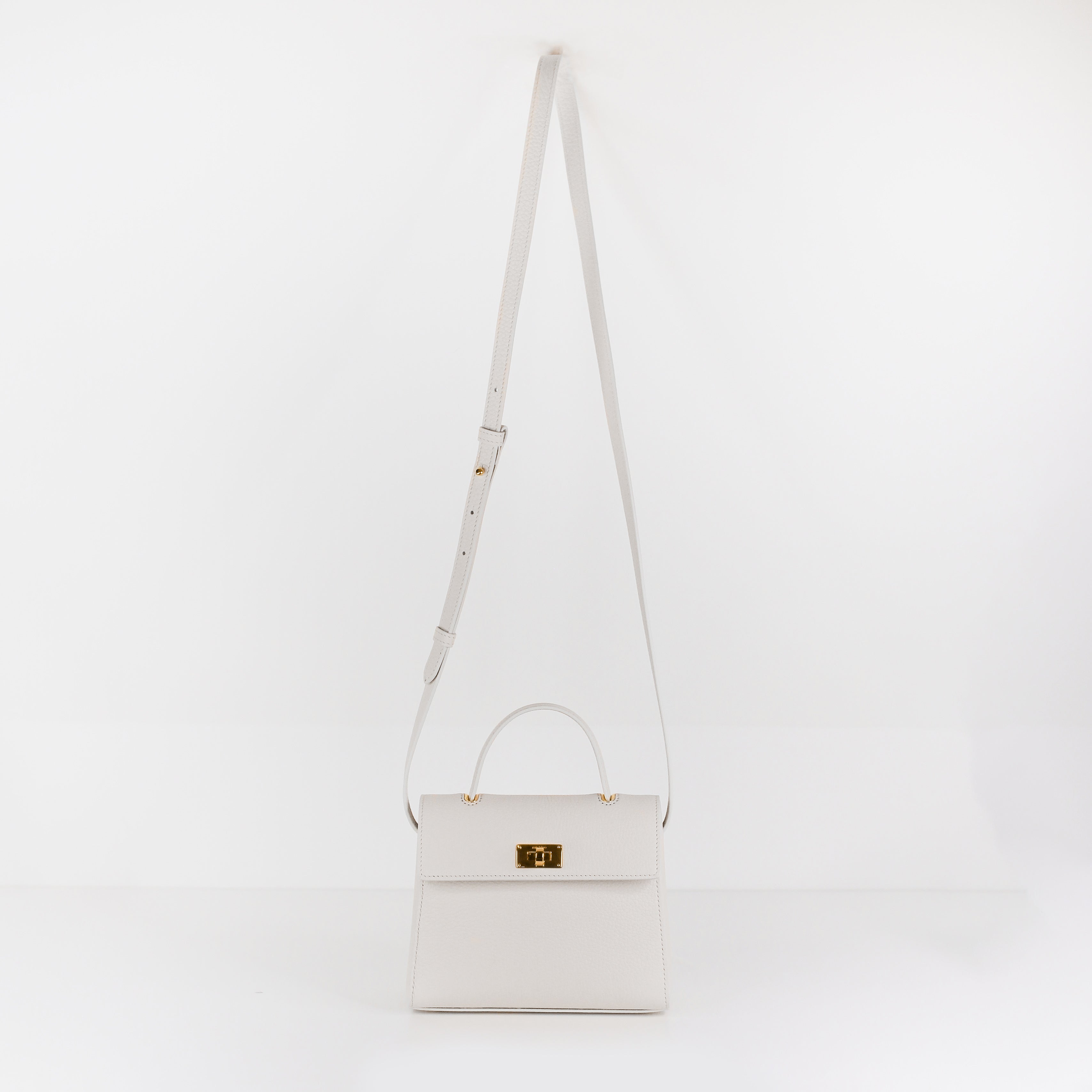 SAC À MAIN EN CUIR PALAIS ROYAL MINI CRAIE
