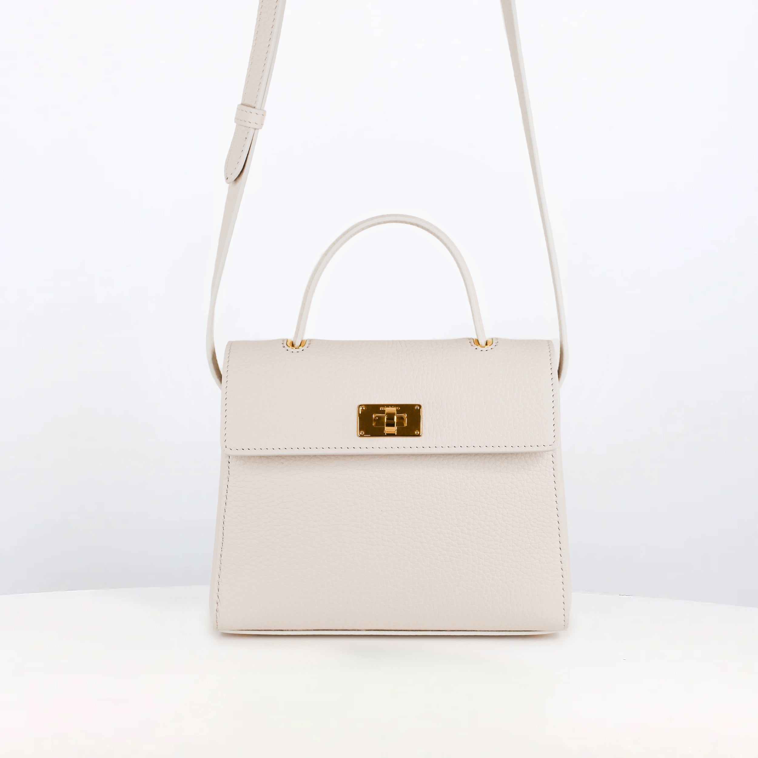 SAC À MAIN EN CUIR PALAIS ROYAL MINI IVOIRE