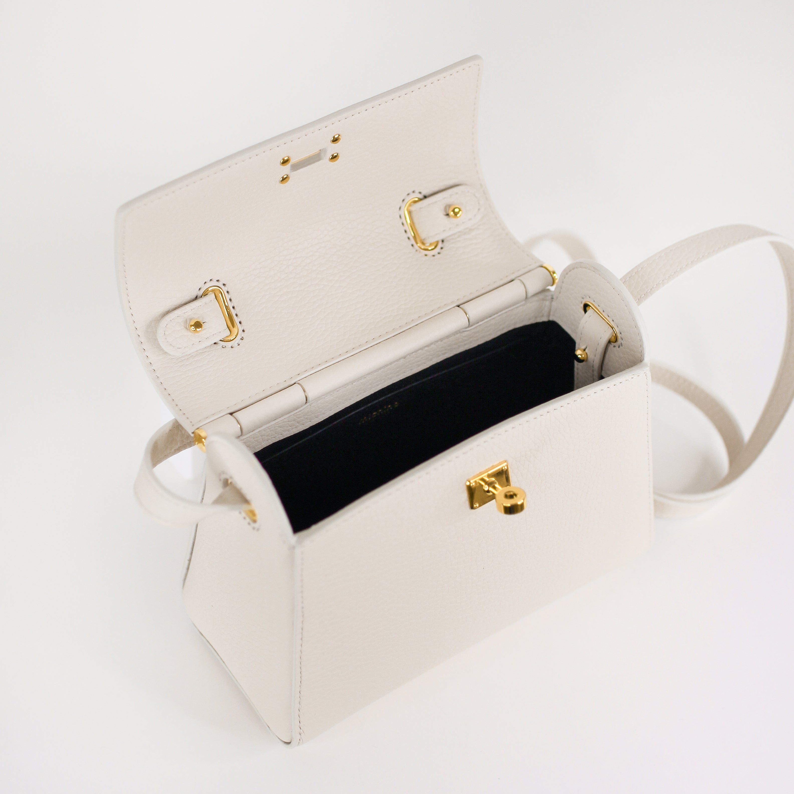 SAC À MAIN EN CUIR PALAIS ROYAL MINI IVOIRE
