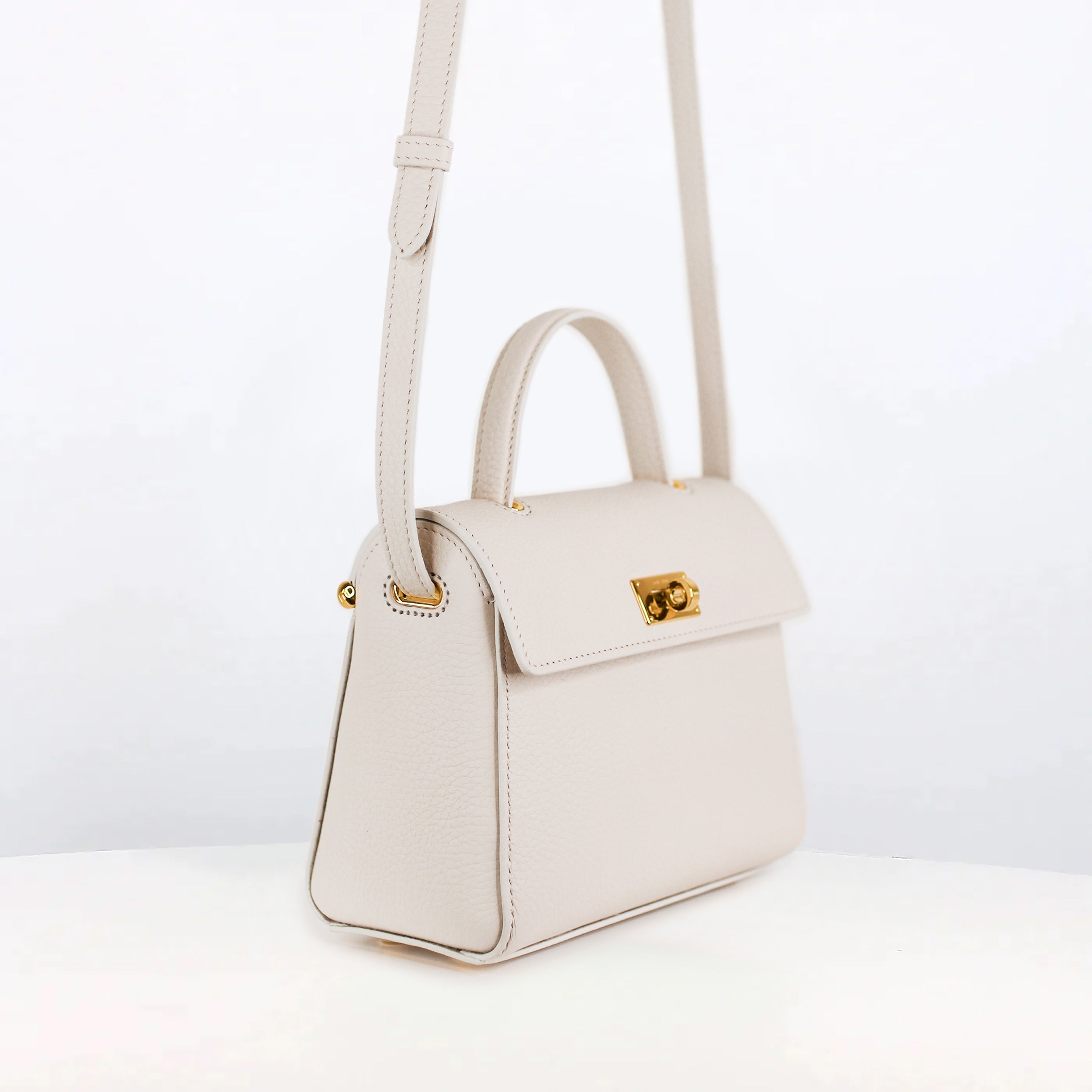 SAC À MAIN EN CUIR PALAIS ROYAL MINI IVOIRE