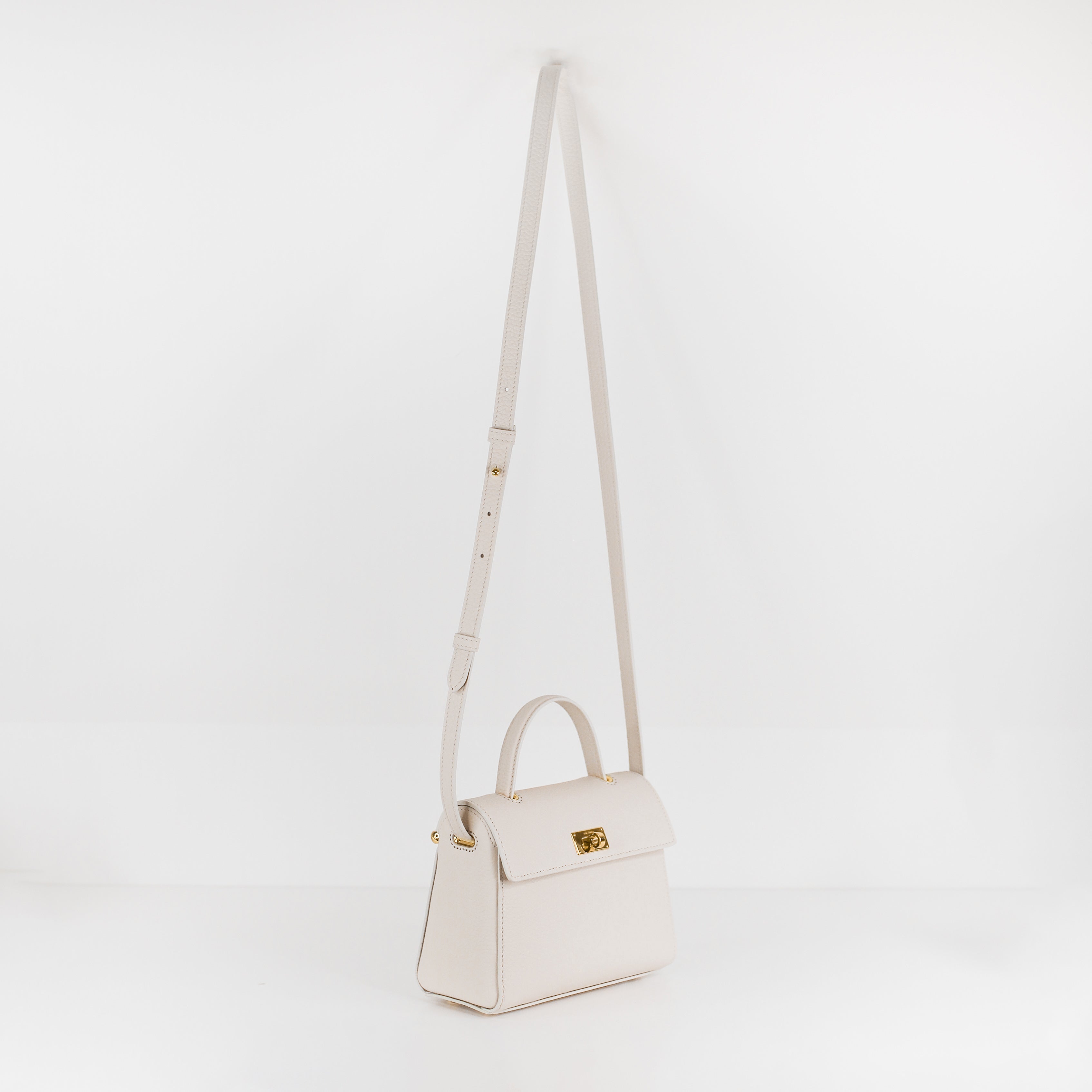 SAC À MAIN EN CUIR PALAIS ROYAL MINI IVOIRE