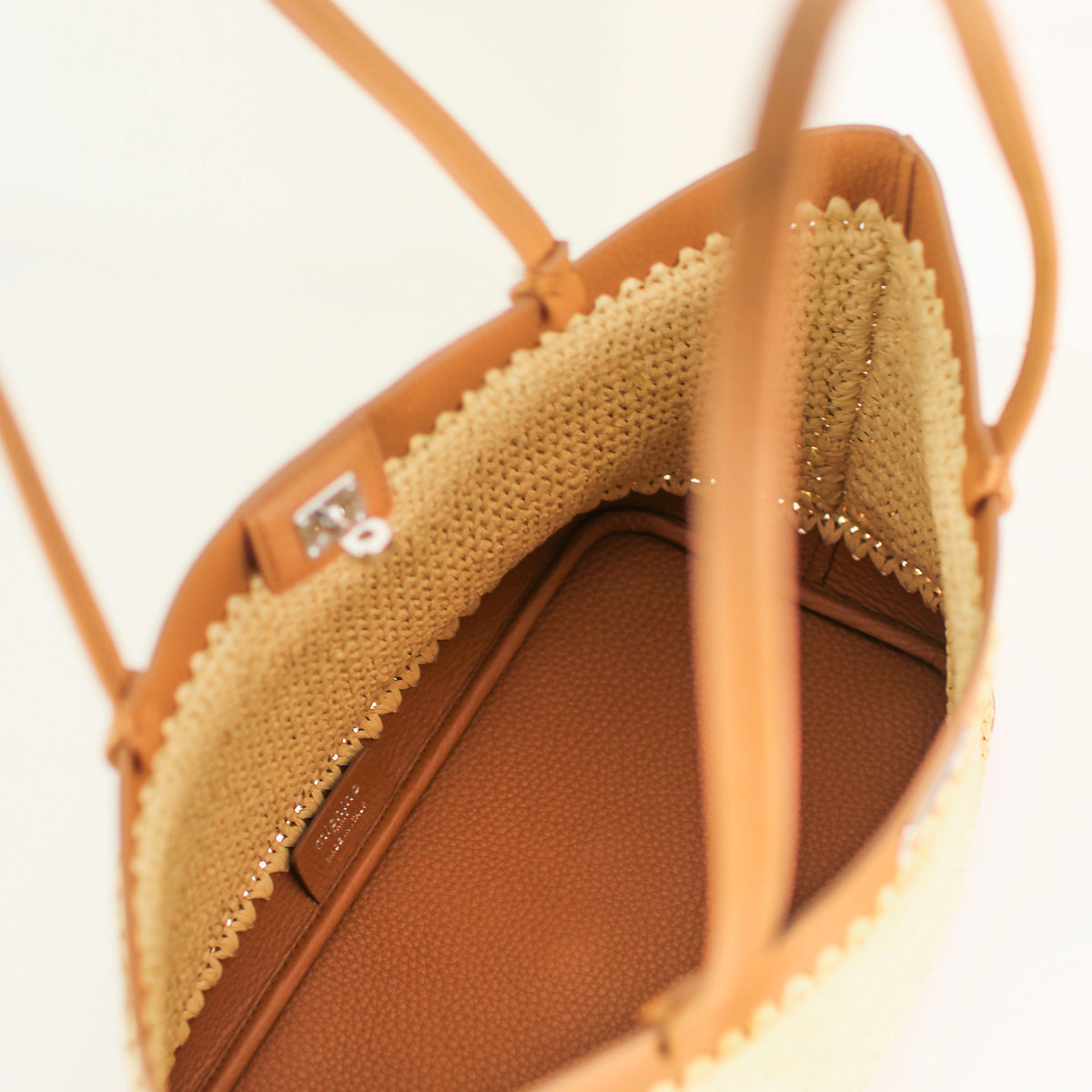 SEINE30 RAFFIA-TASCHE CAMEL