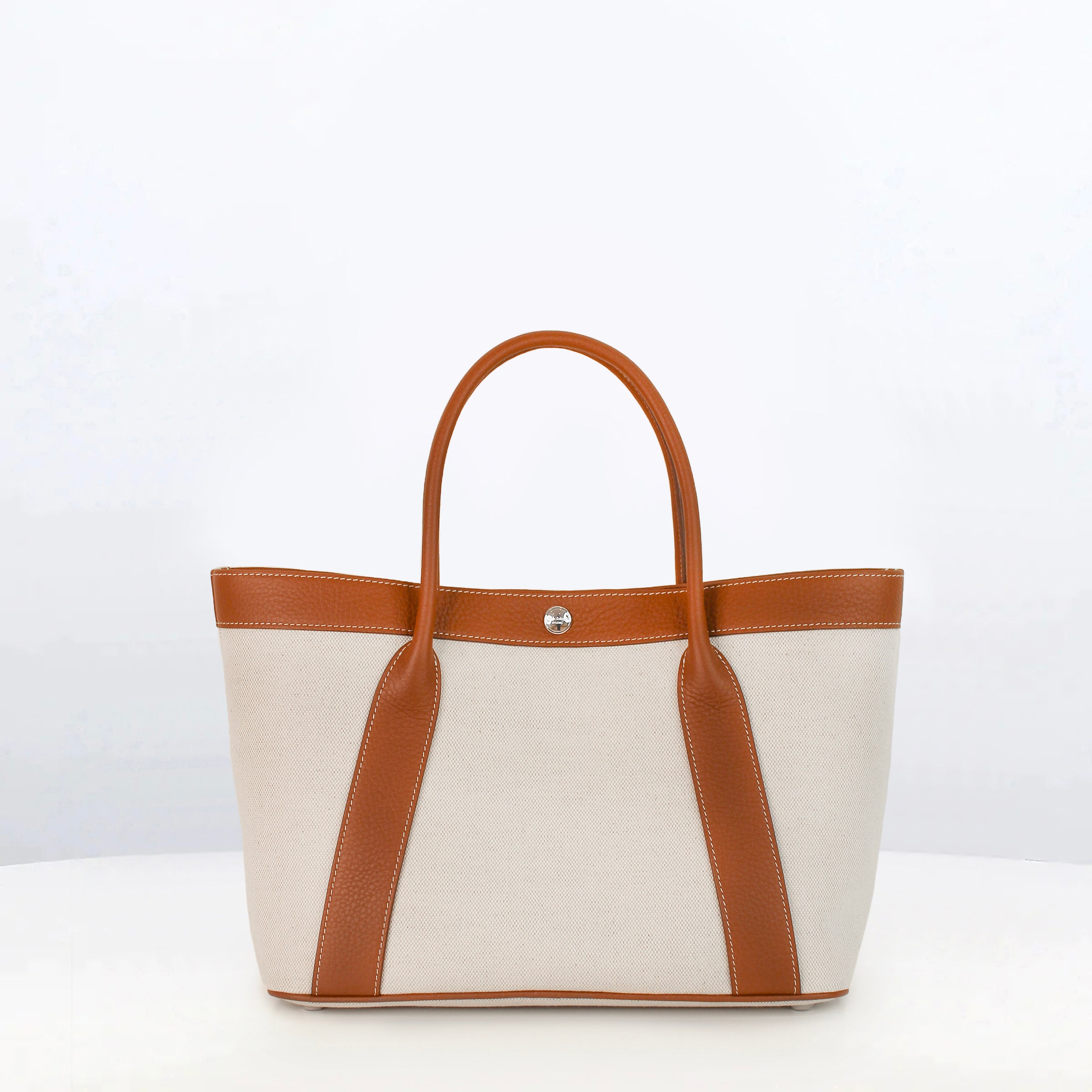 SAC CABAS EN TOILE SEINE30 NATURAL CANVAS GOLD