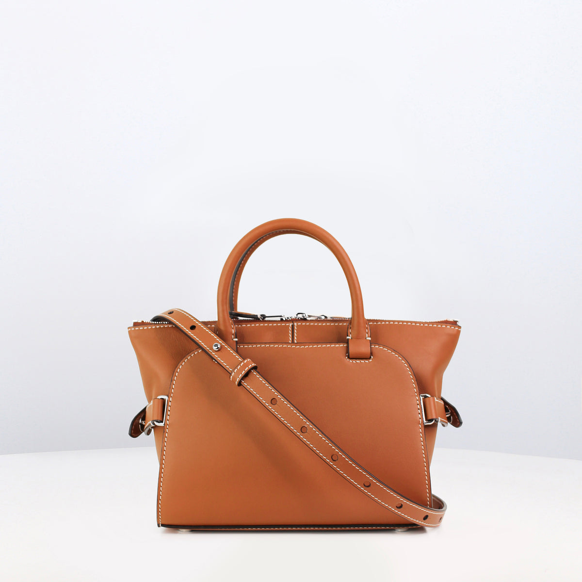 LEATHER HANDBAG SEPTIEME MINI GOLD