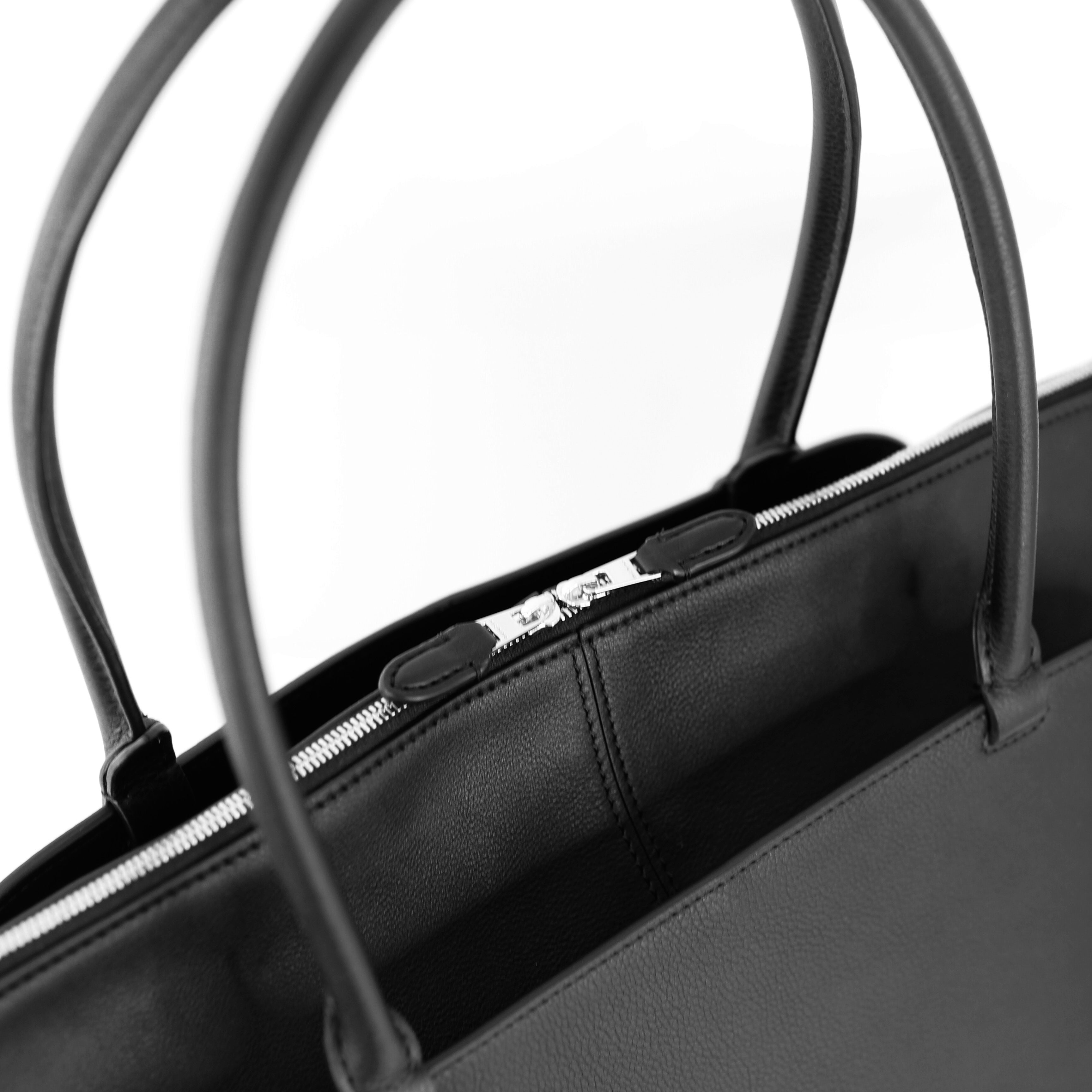 SEPTIEME MM LEDERHANDTASCHE SCHWARZ