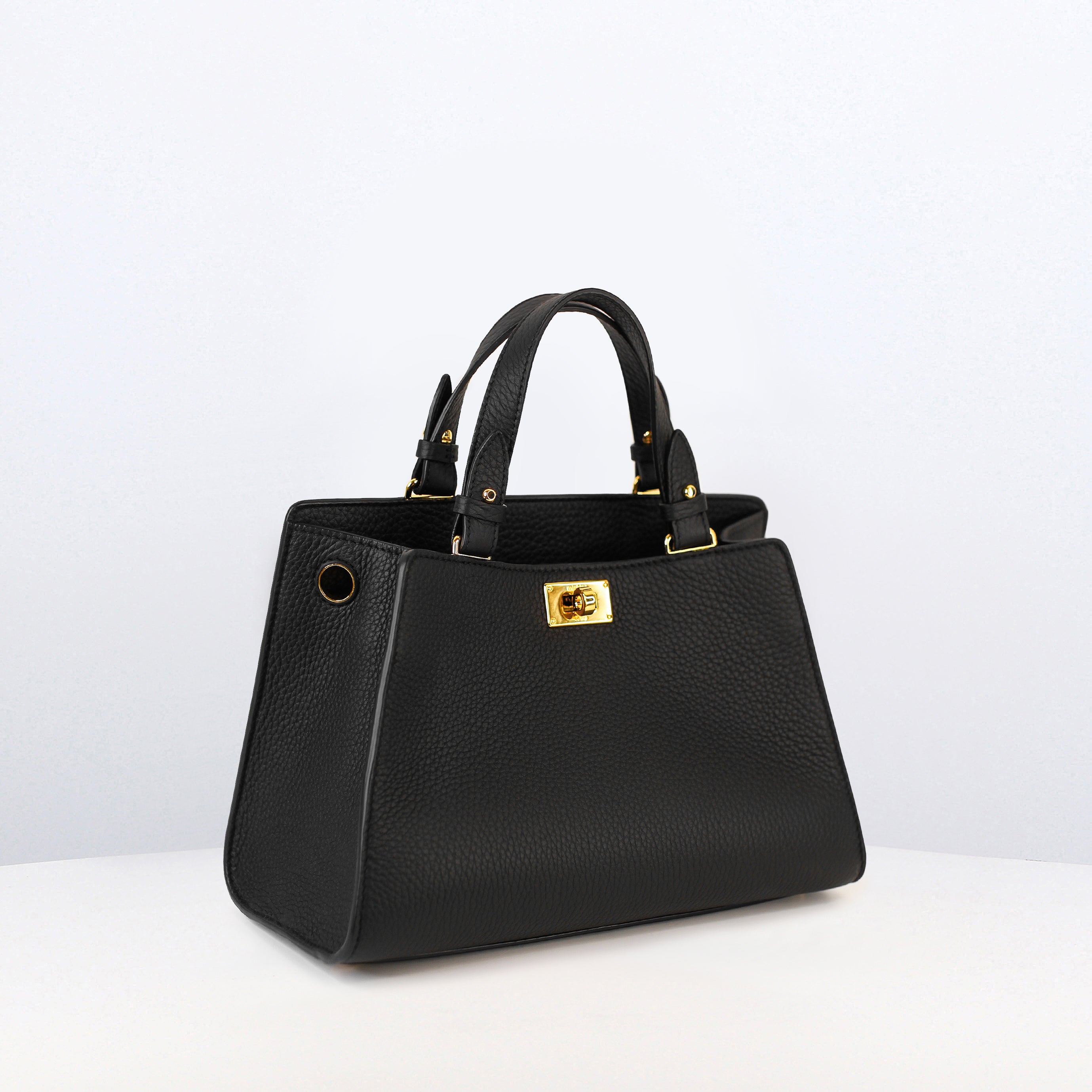 LEATHER HANDBAG TROCADERO BLACK