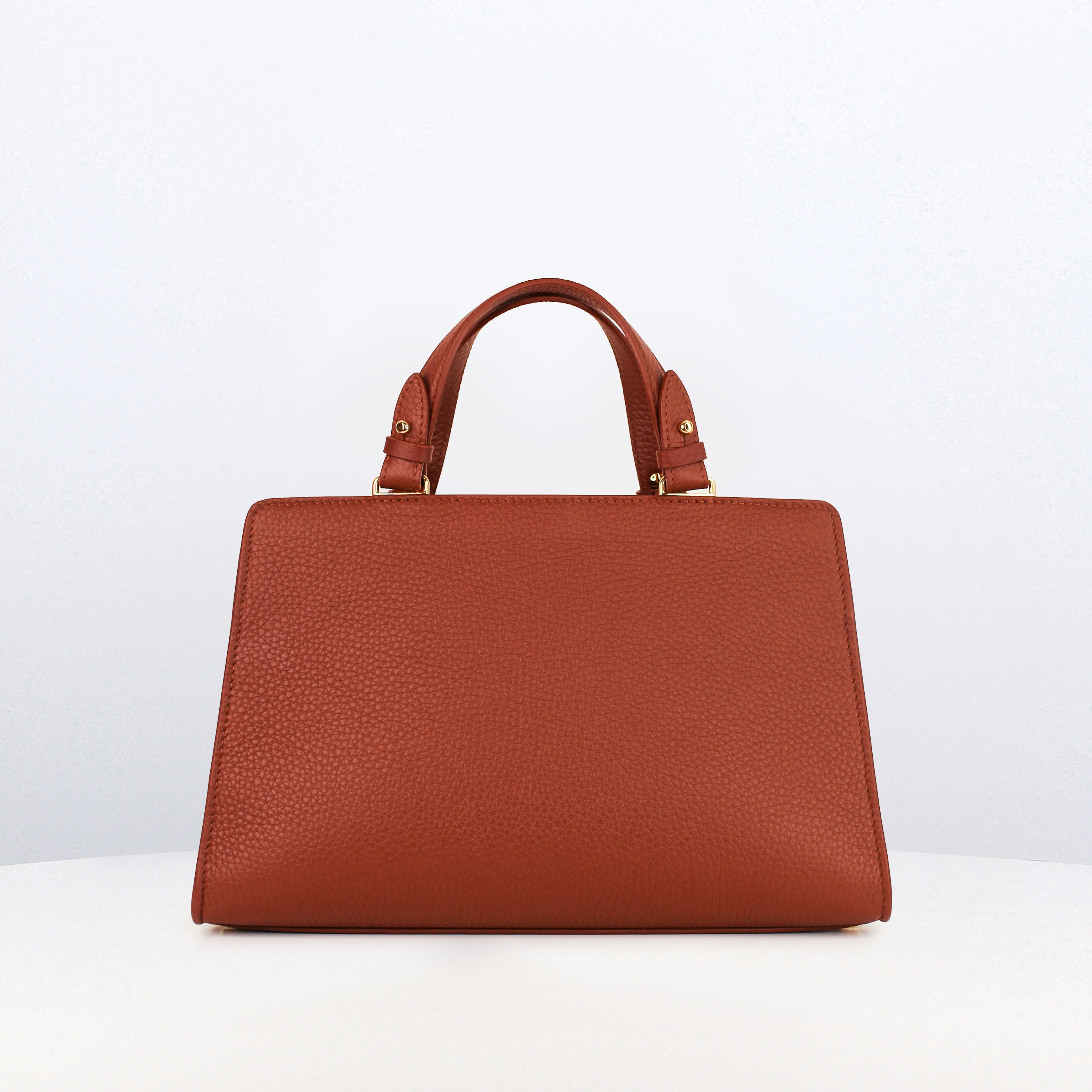 SAC A MAIN EN CUIR TROCADERO BRICK ROUGE