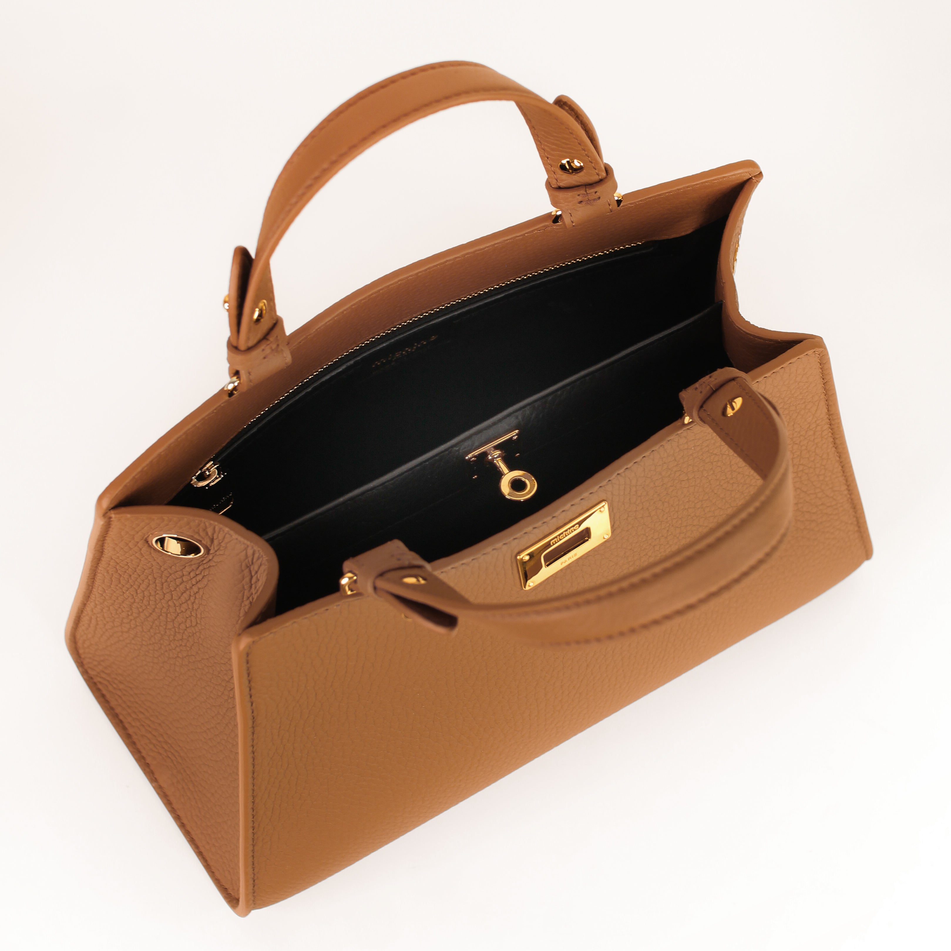 SAC A MAIN EN CUIR TROCADERO NOISETTE