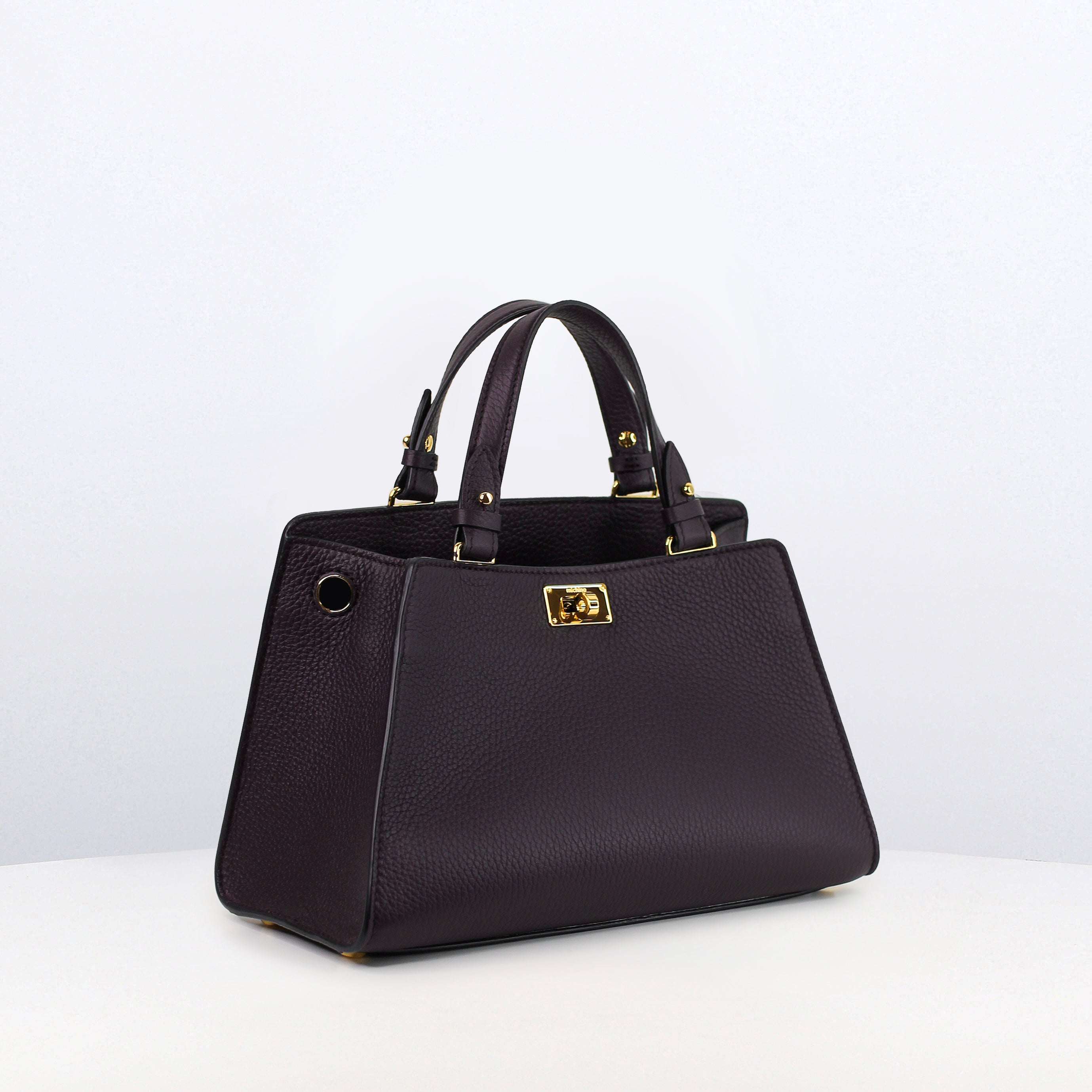 LEATHER HANDBAG TROCADERO RAISIN