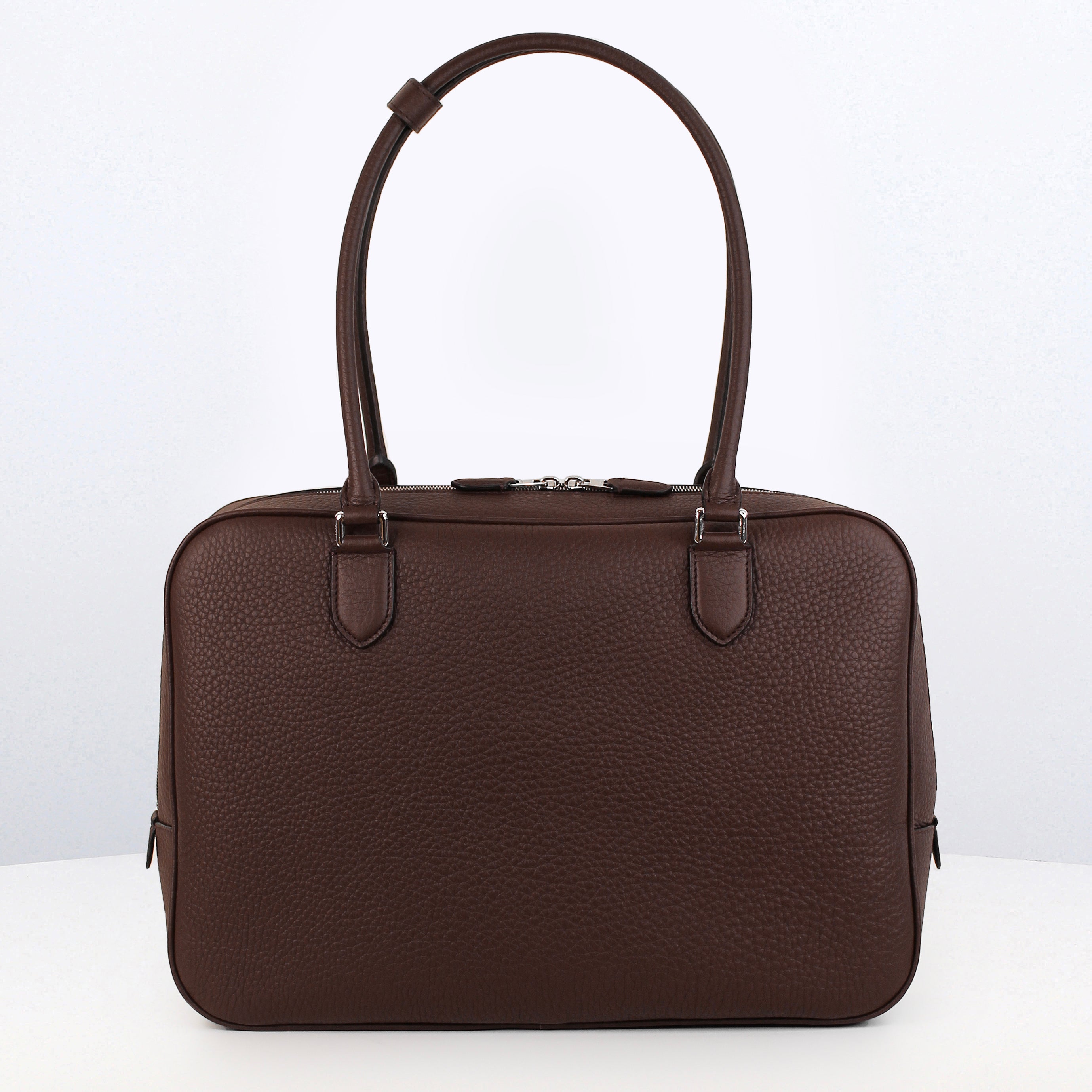 SAC À MAIN EN CUIR BOSTON TUILERIES MM PRUNE