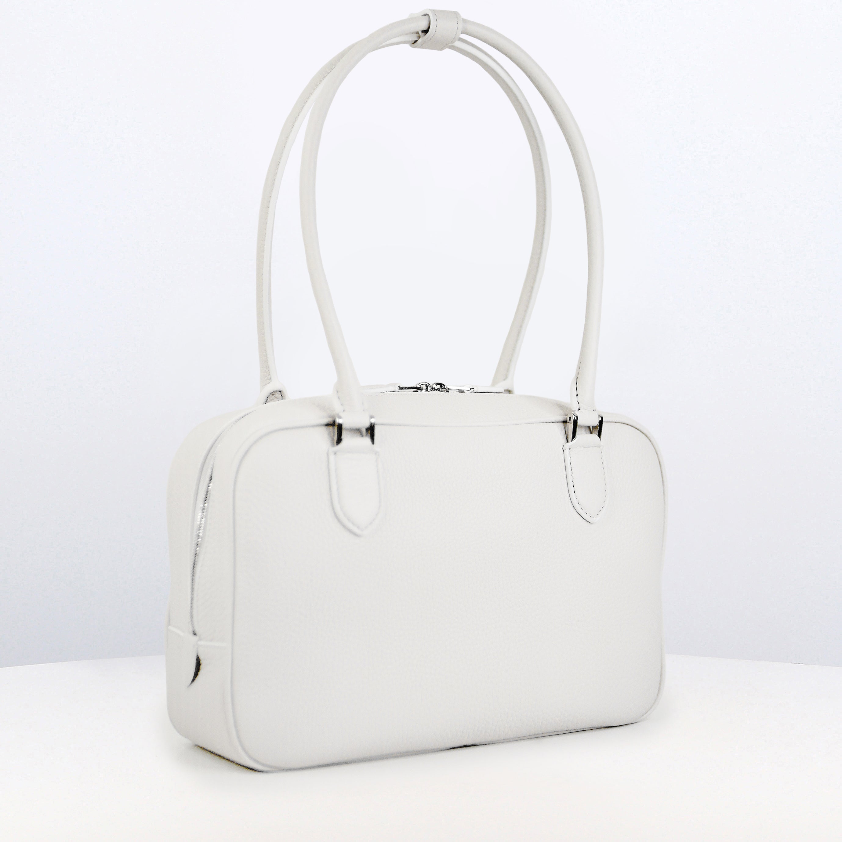 SAC À MAIN EN CUIR BOSTON TUILERIES PM CRAIE