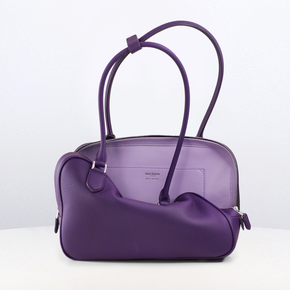 SAC À MAIN EN CUIR BOSTON TUILERIES PM IRIS