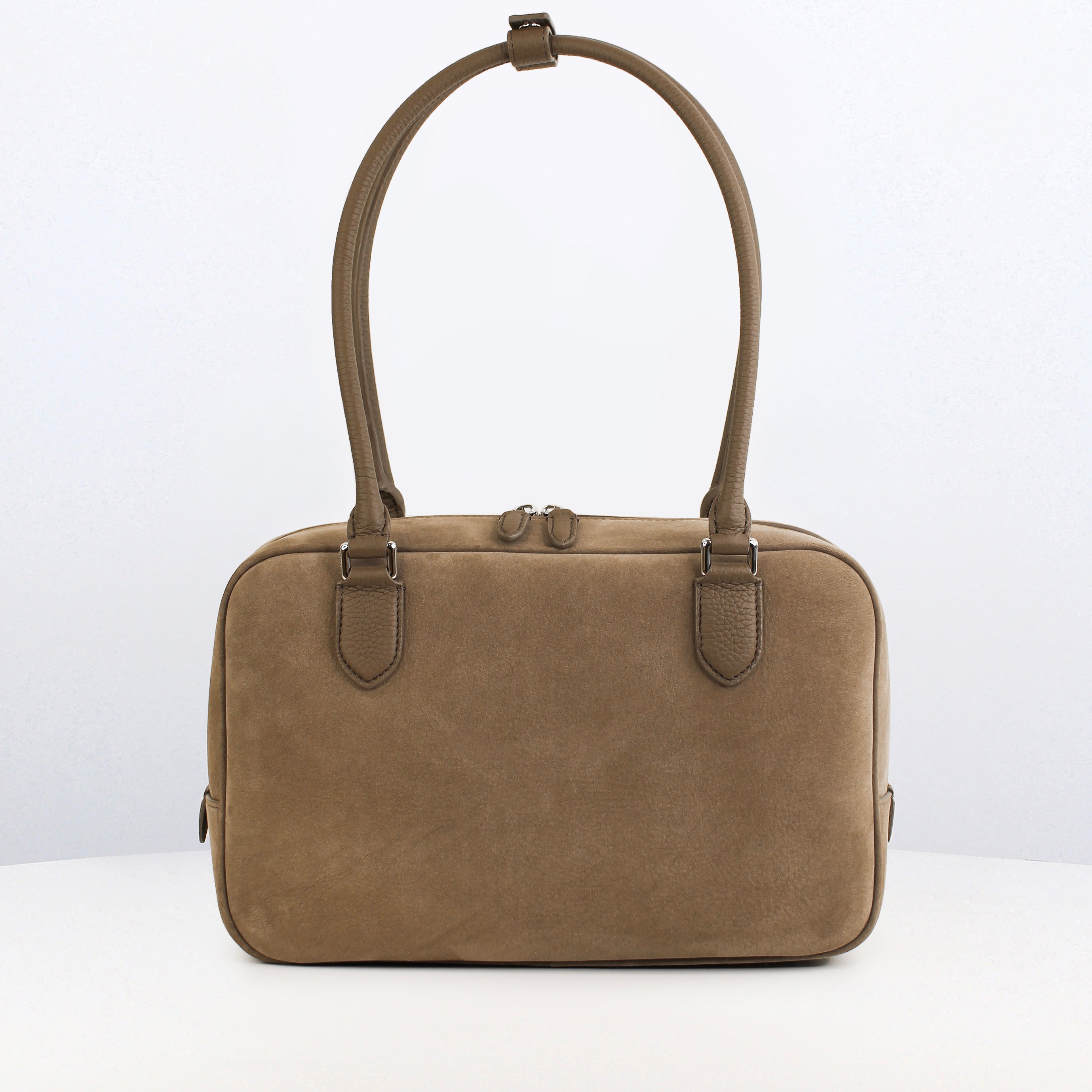 "Archive Event" SAC À MAIN EN CUIR BOSTON TUILERIES PM NUBUCK TAUPE