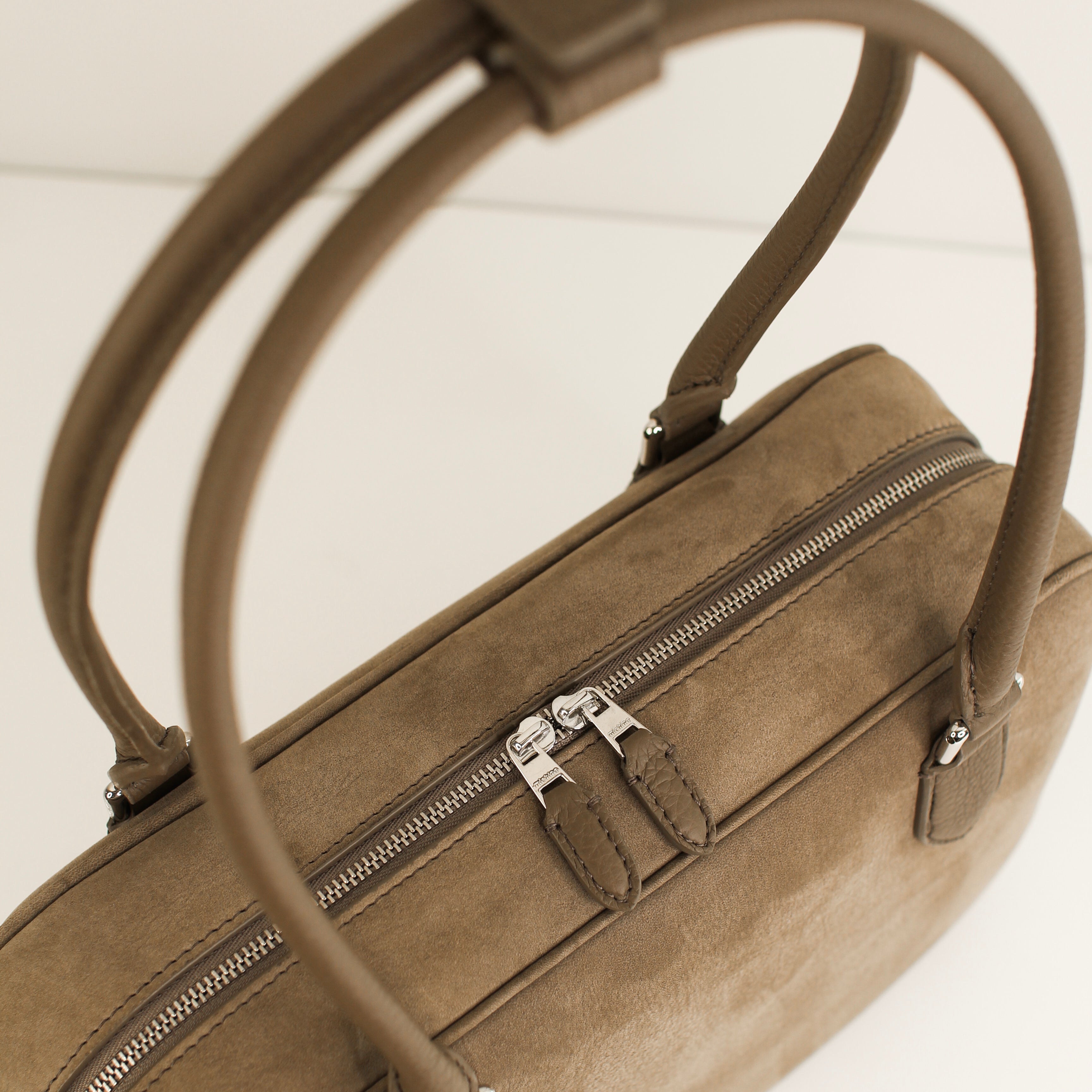 "Archive Event" SAC À MAIN EN CUIR BOSTON TUILERIES PM NUBUCK TAUPE