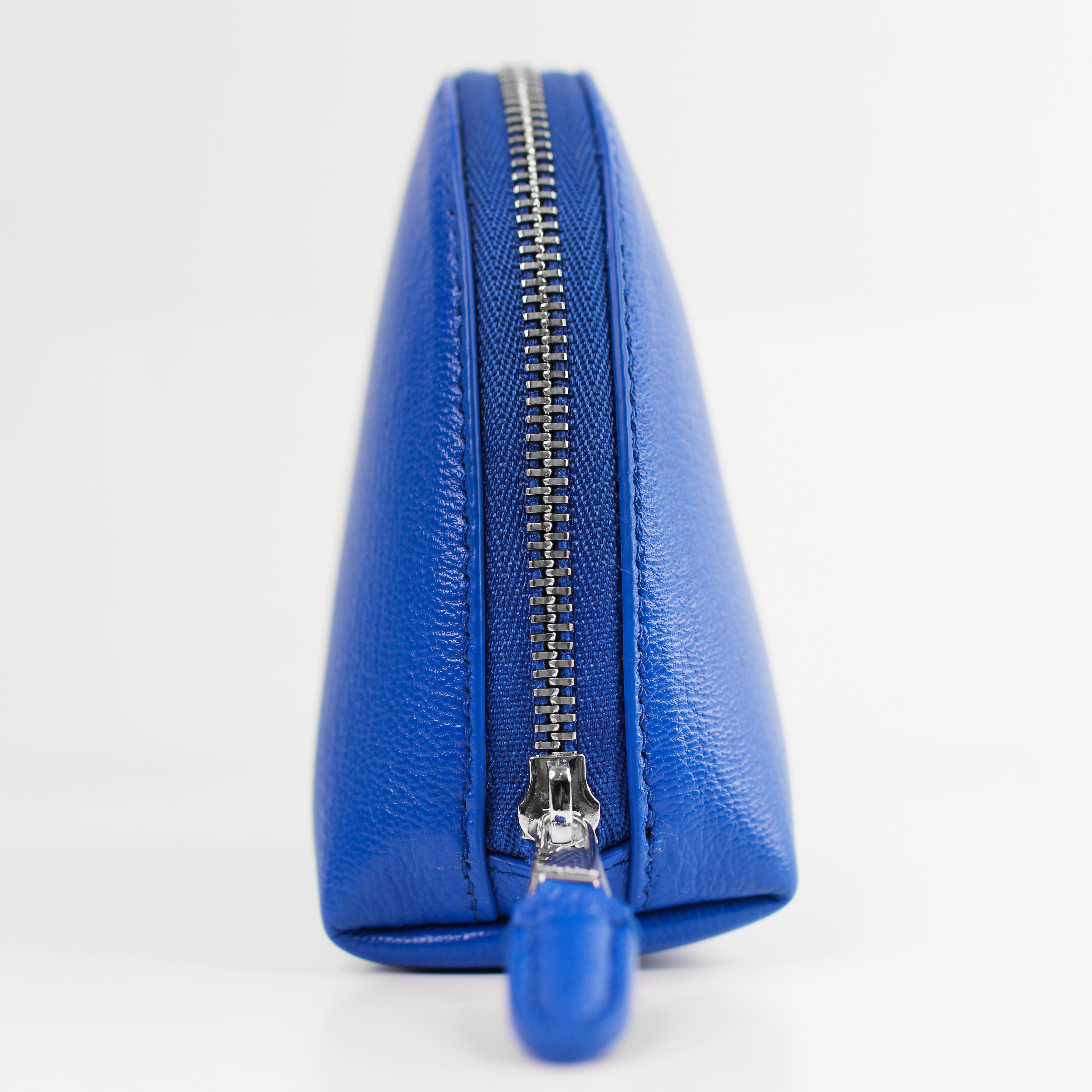 TROUSSE DE COSMÉTIQUE EN CUIR BLEU OCEAN