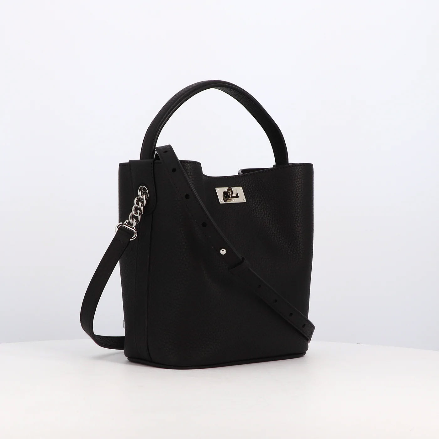 SAC SEAU EN CUIR ODEON MINI NOIR