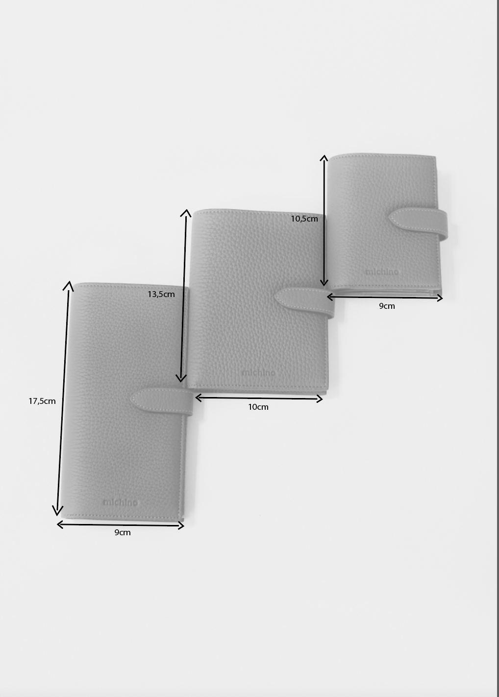 PORTEFEUILLE MOYEN EN CUIR TAUPE / BLEU TRANSAT