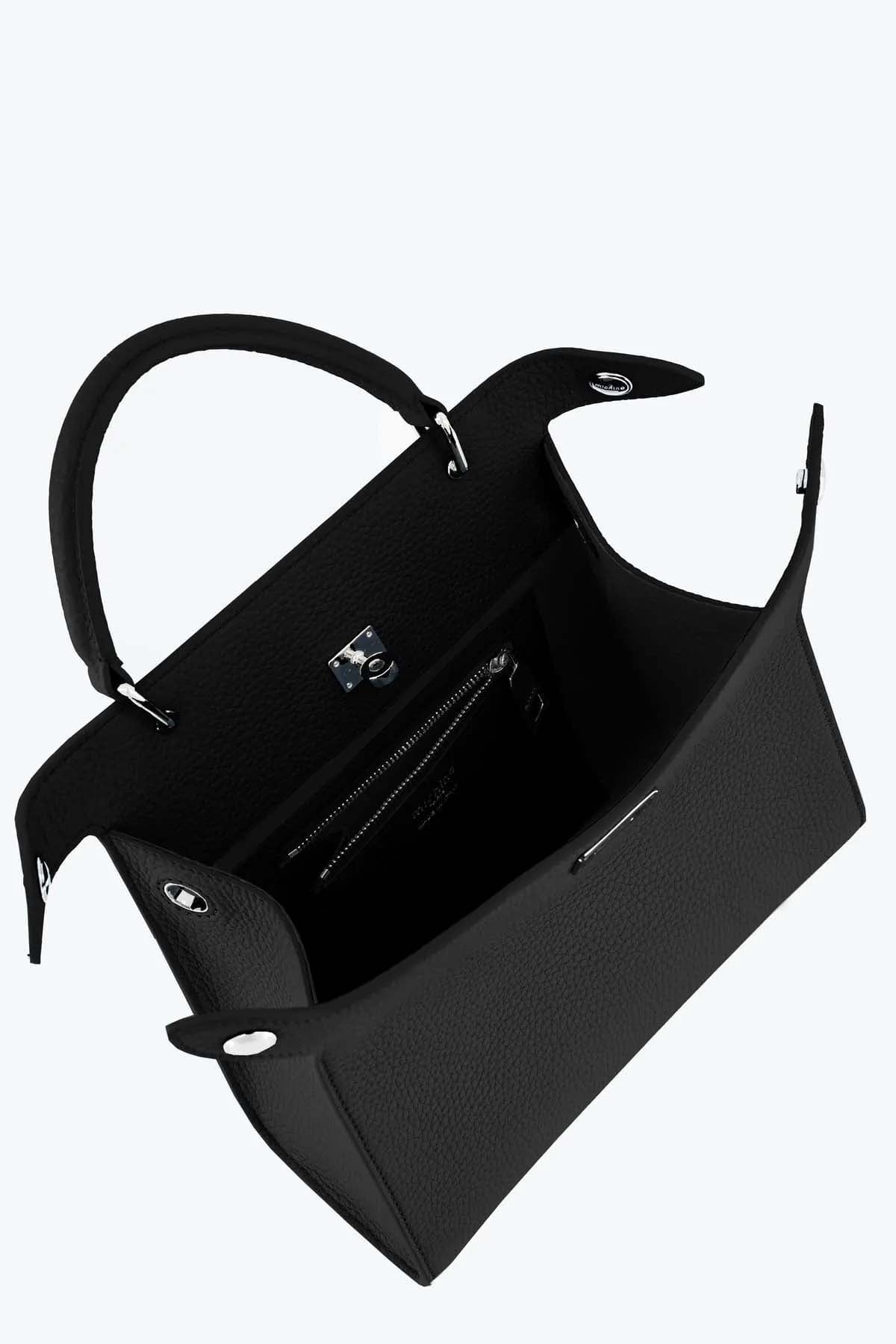 SAC À MAIN EN CUIR LUTECE MINI NOIR