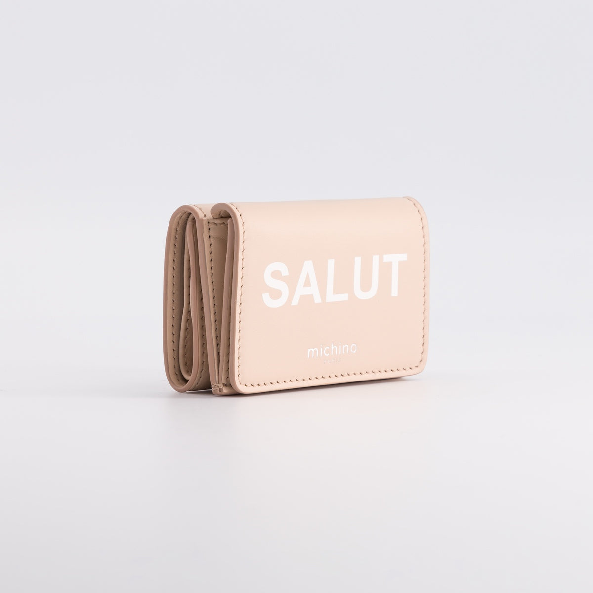 MINI PORTEFEUILLE SALUT EN CUIR POUDRE