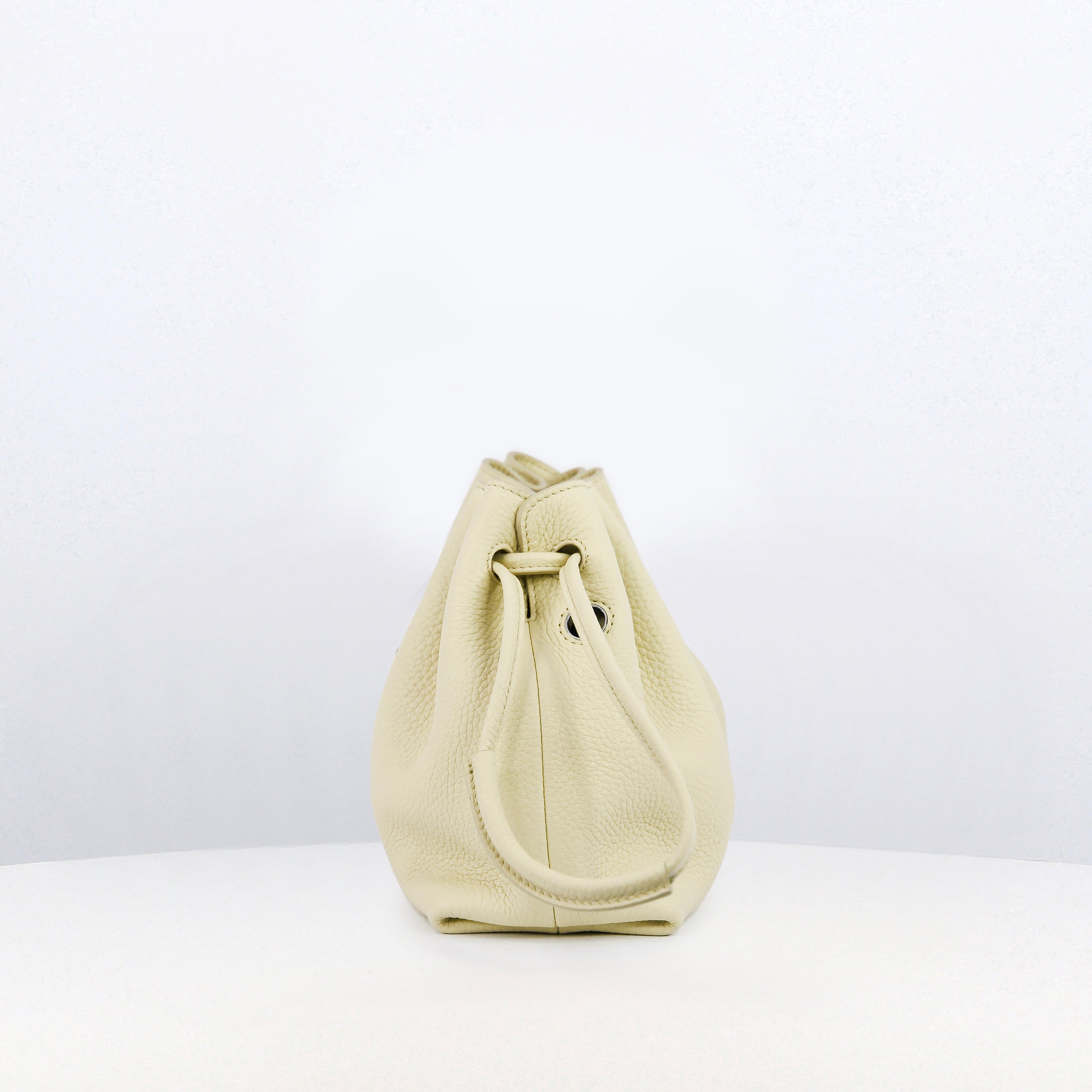 LEATHER DRAWSTRING BAG COLETTE MINI CHANTILLY