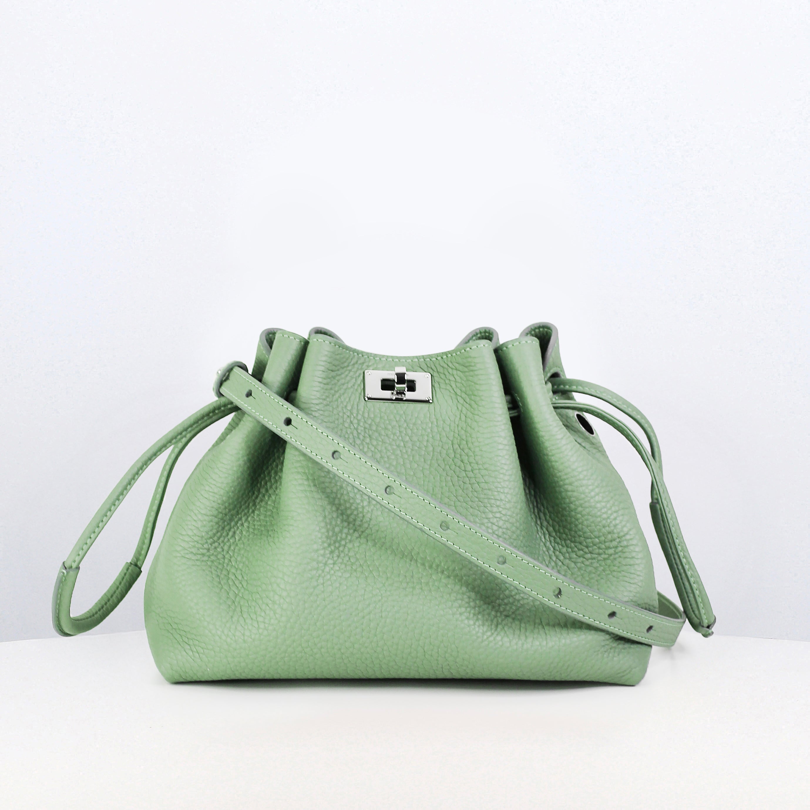 LEATHER DRAWSTRING BAG COLETTE MINI GIVERNY