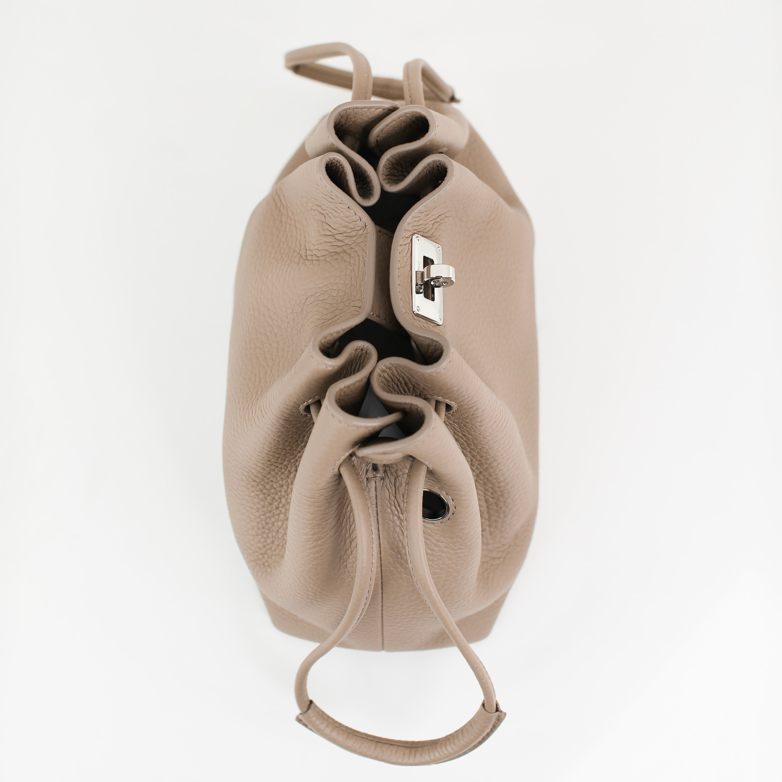 LEATHER DRAWSTRING BAG COLETTE MINI TOURTERELLE