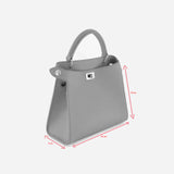 LEATHER HANDBAG LUTECE MINI TAUPE