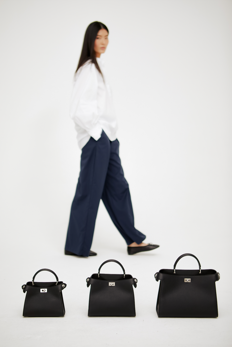 【ほぼ新品】Michino Paris ルテス ミニ ブラック ハンドバッグ - ルテス ミニ ブラック – Michino Paris