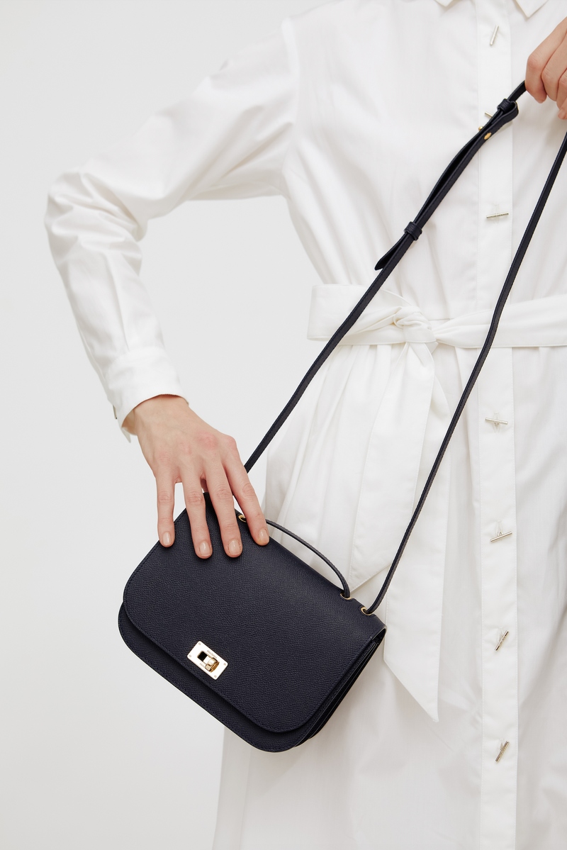 Leather flap bag sales