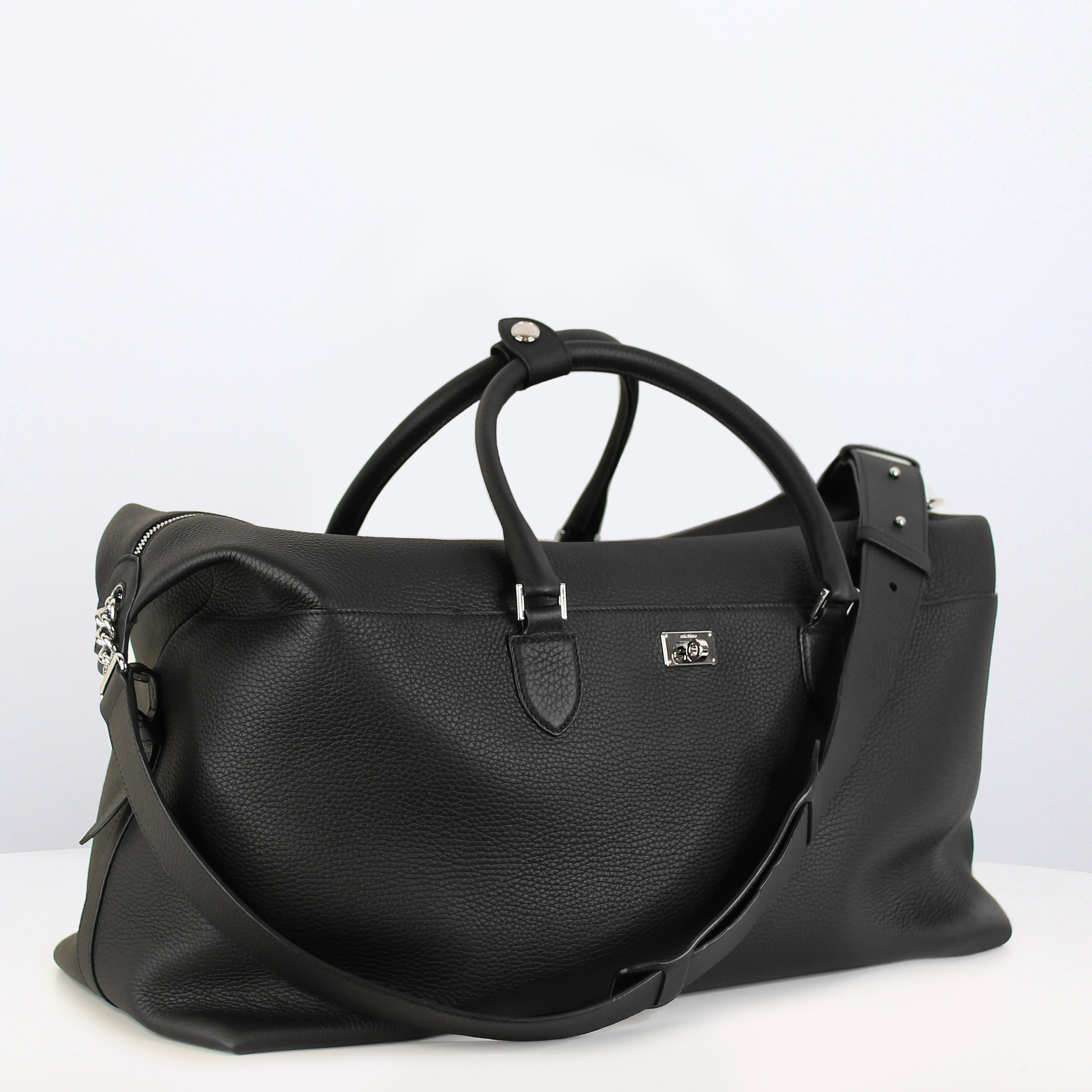 MONTPARNASSE DUFFLE LEATHER BAG BLACK