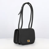 LEATHER FLAP BAG ELYSEE BLACK  