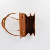 LEATHER FLAP BAG ELYSEE GOLD  
